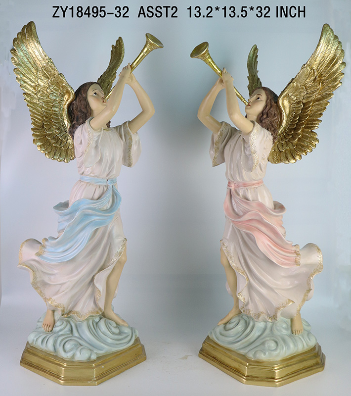 Hand-Painted Resin Angel Statue Garden Figurine