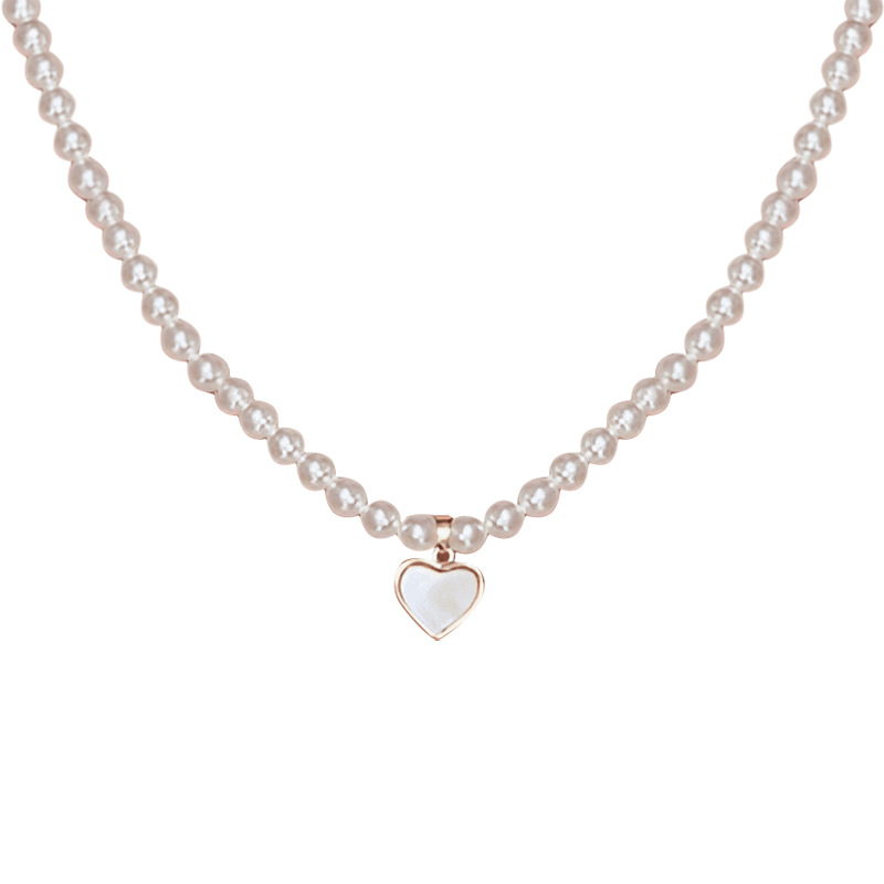 Mother of Pearl Love Pendant Necklace