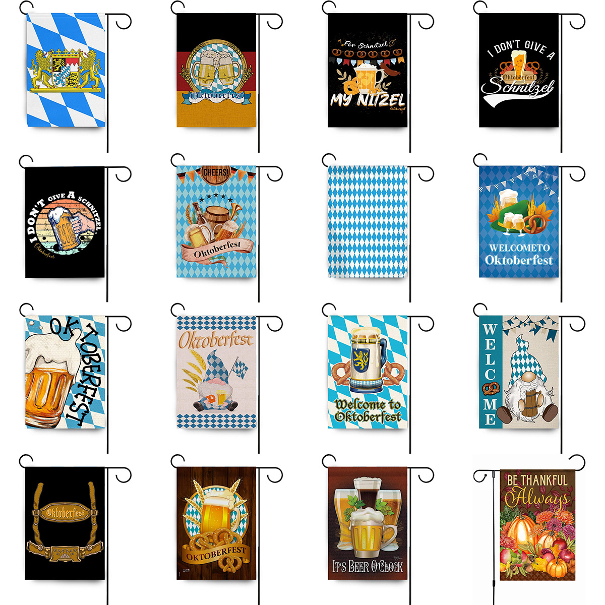 Thanksgiving Garden Flags Party Decorations