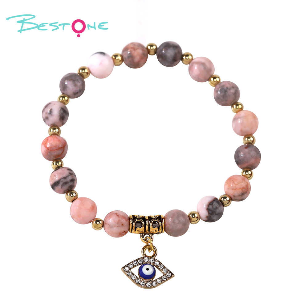 Semi-Precious Stone Evil Eye Bracelet