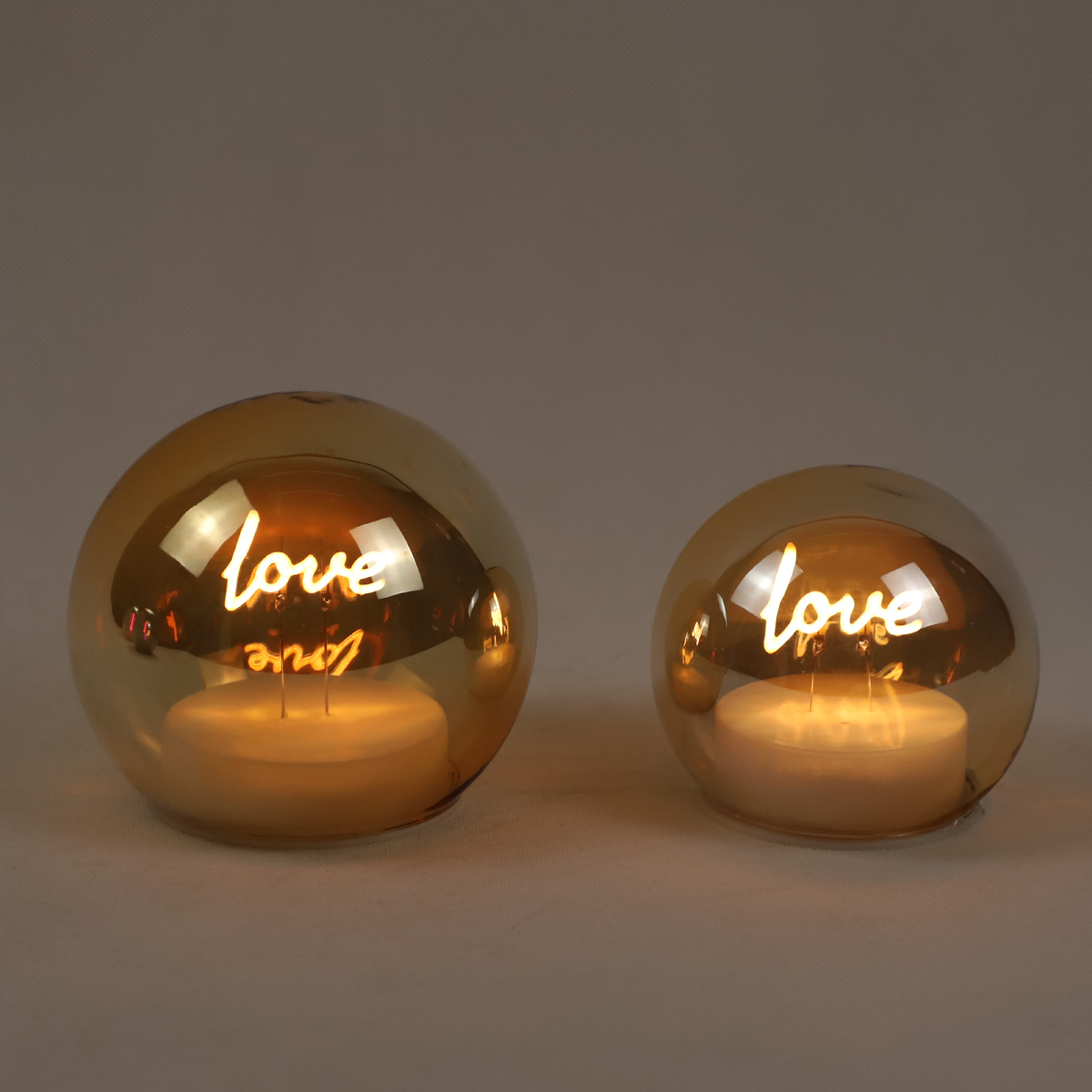 Hand-Blown LED Glass Christmas Ball Ornament