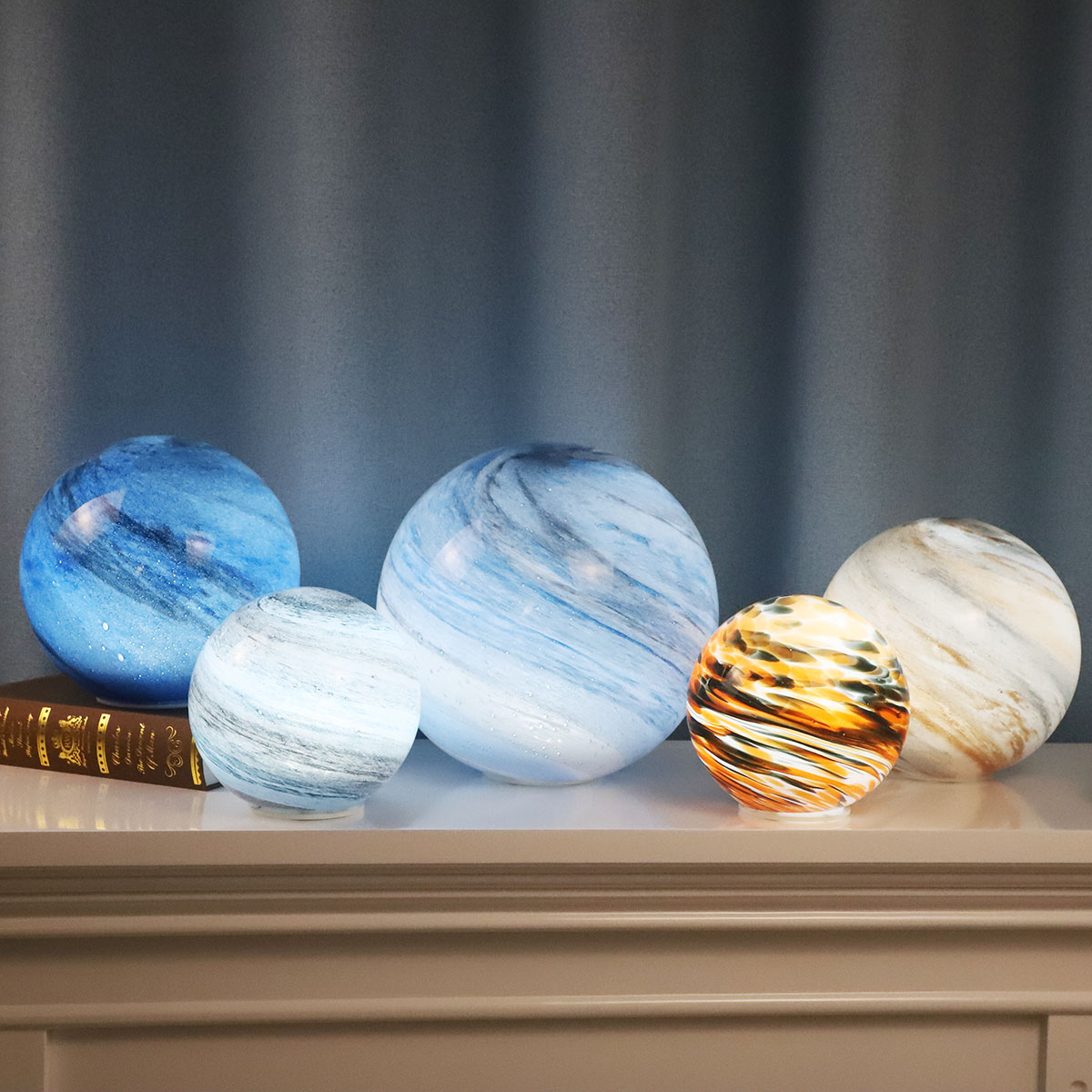 Ocean Glass LED Light Ball Battery-Operated