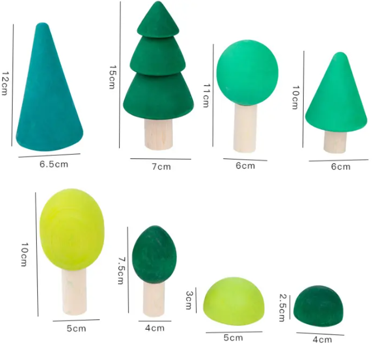 Wooden Rainbow Toy Set