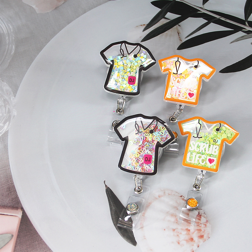 Retractable Badge ID Card Holder with PVC Reel