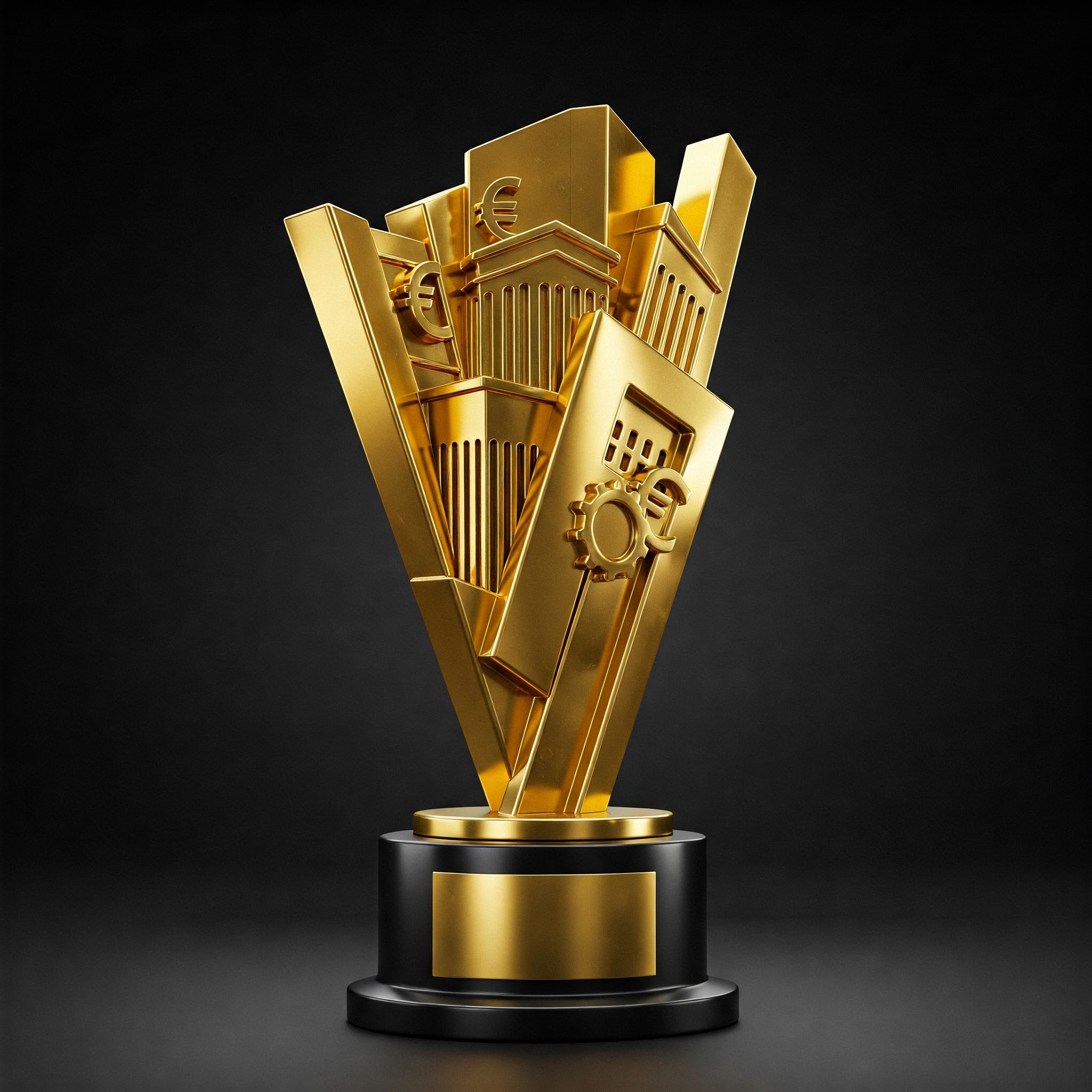 Custom Gold Plated Recognition Trophy
