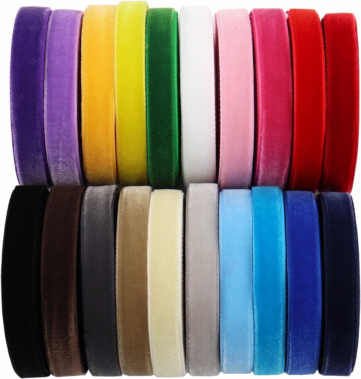 Custom Width Velvet Ribbon for Garment and Gift Wrapping