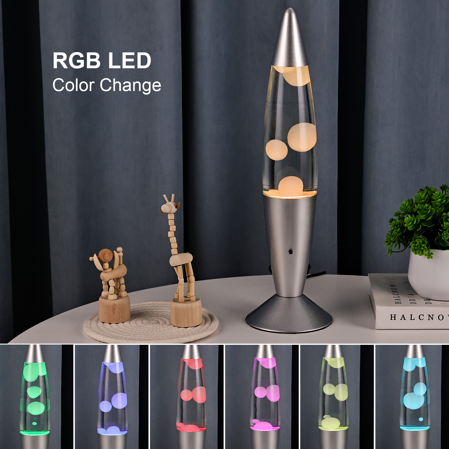 Lava Lamp with Bullet Design
