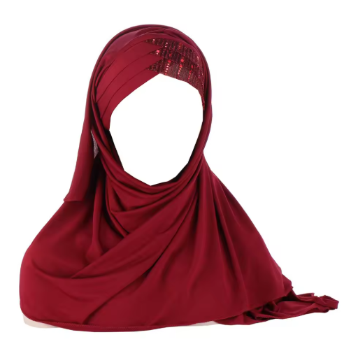 Instant Matching Hijab with Matching Cap