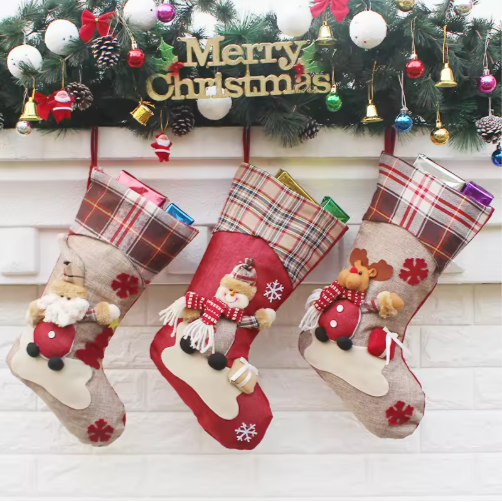 Christmas Stockings and Hanging Gift Bag Party Supplies