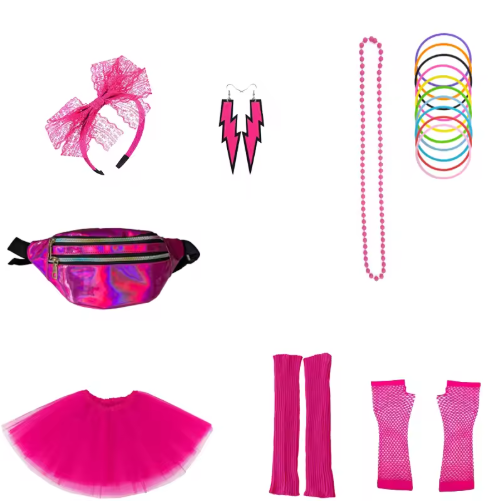 80s Costume Accessories Set for Women