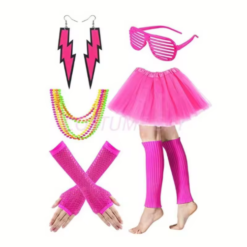 Vintage 1980s Disco Costume for Carnival and Halloween