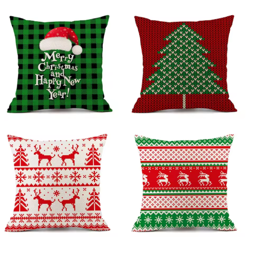 Christmas Santa Claus Decorative Throw Pillow Cushion Cover