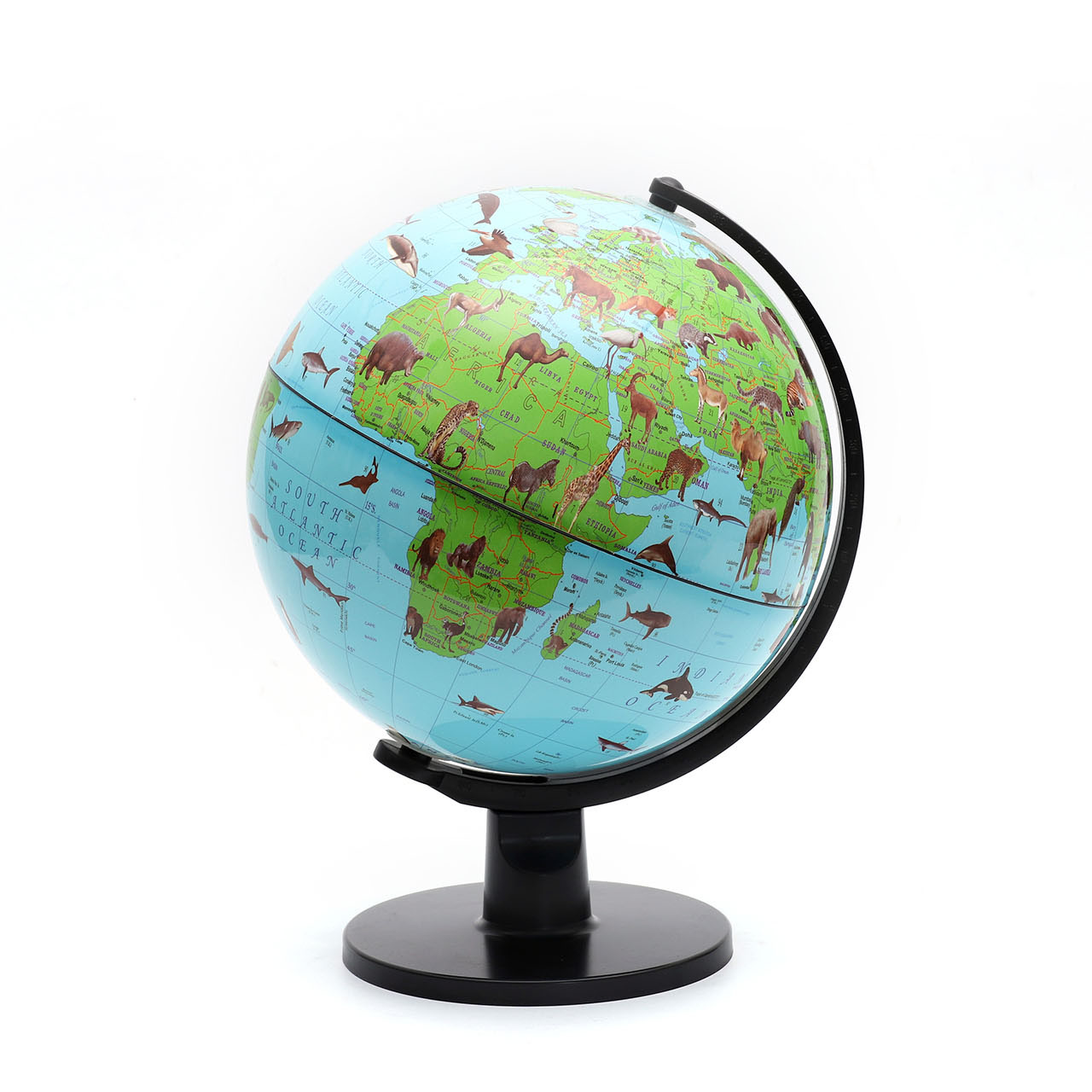 25cm Animal Globe with Plastic Base