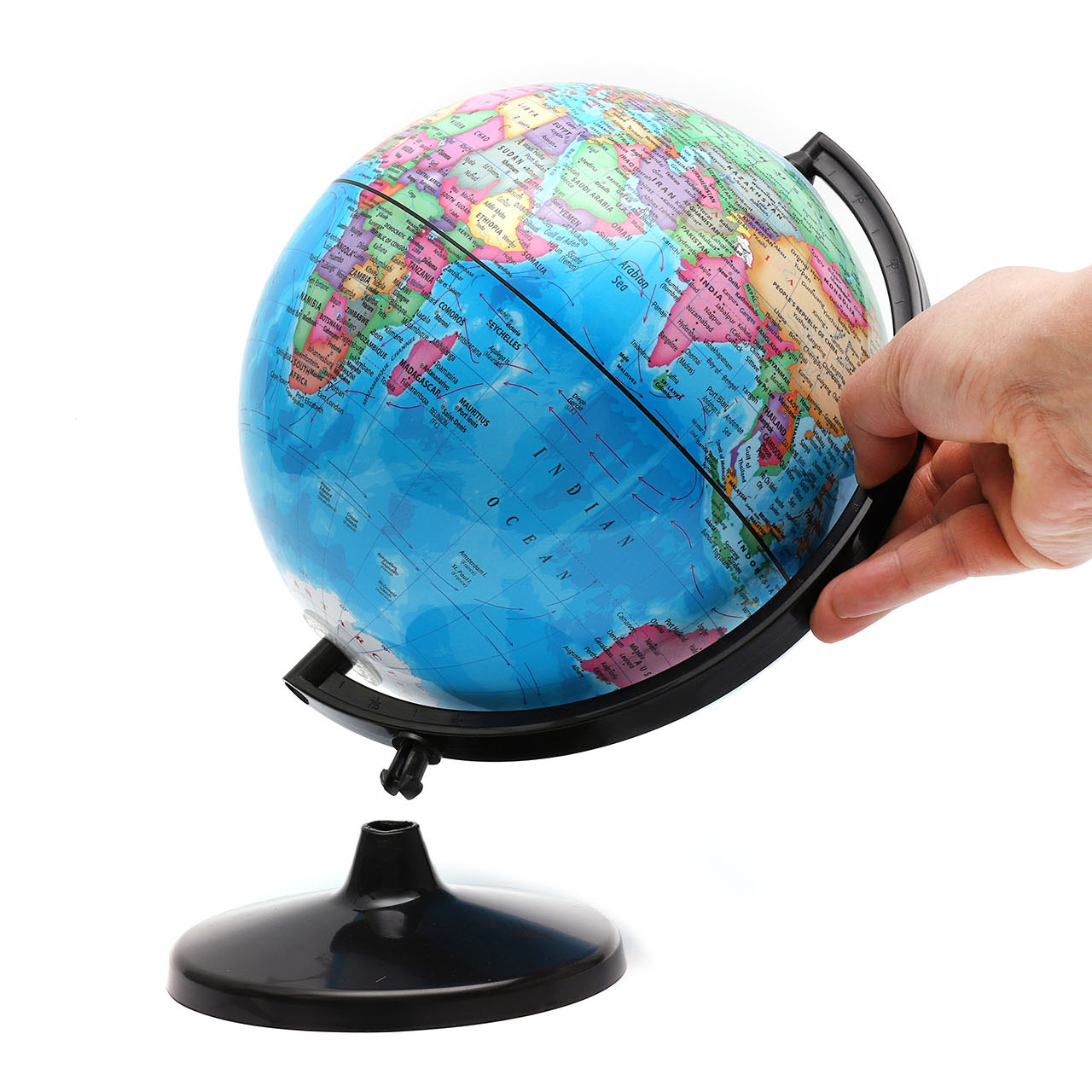 20cm Blue Globe with Plastic Base
