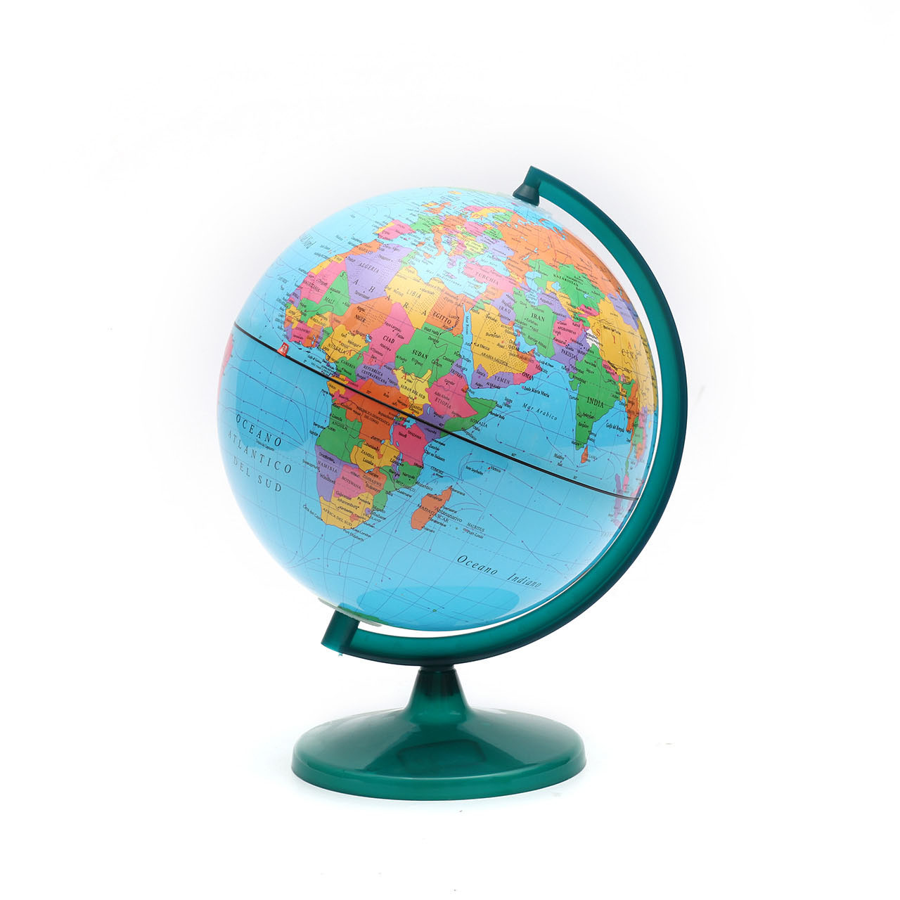 20cm Blue Portuguese Globe with Plastic Base