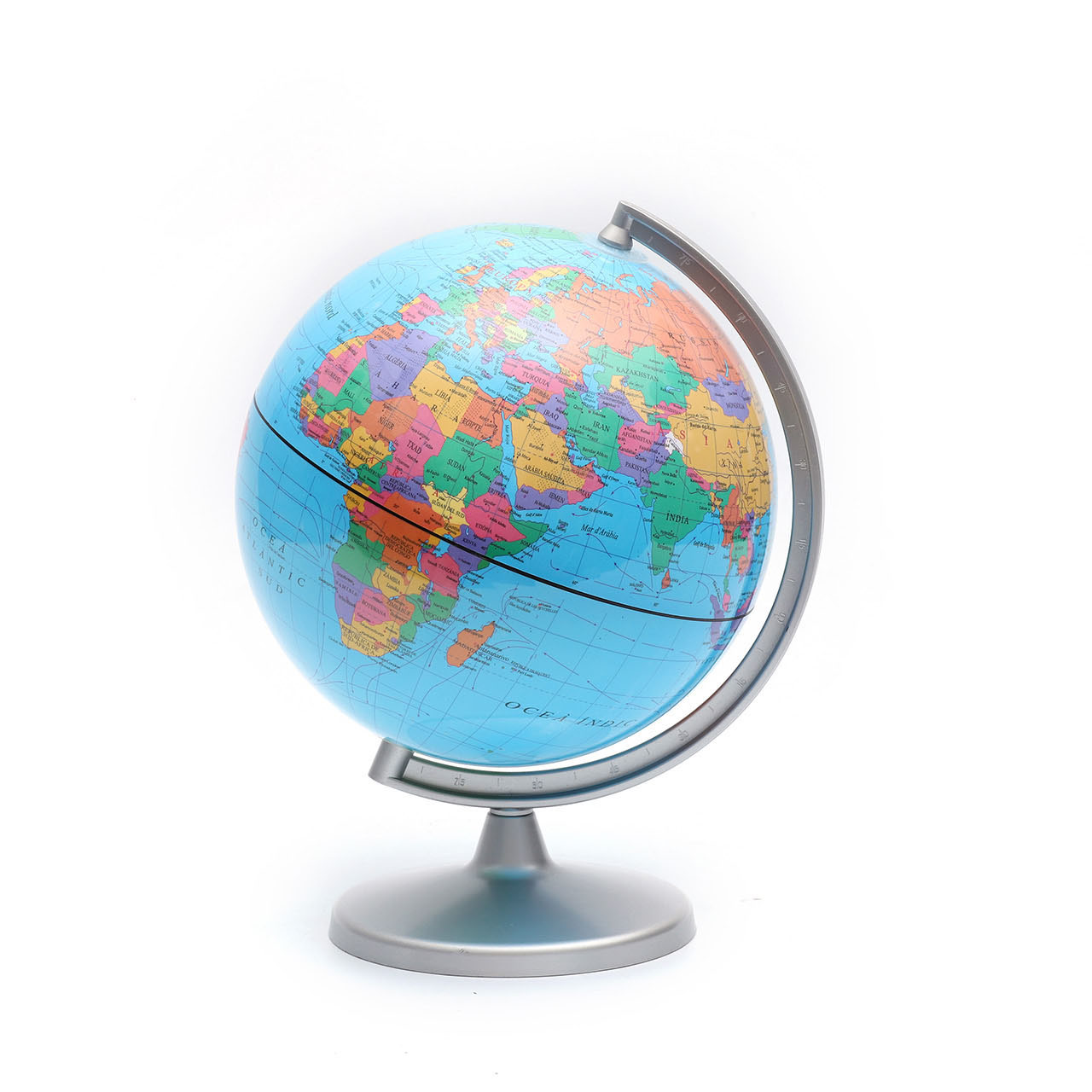 20cm Blue Catalan Globe with Plastic Base