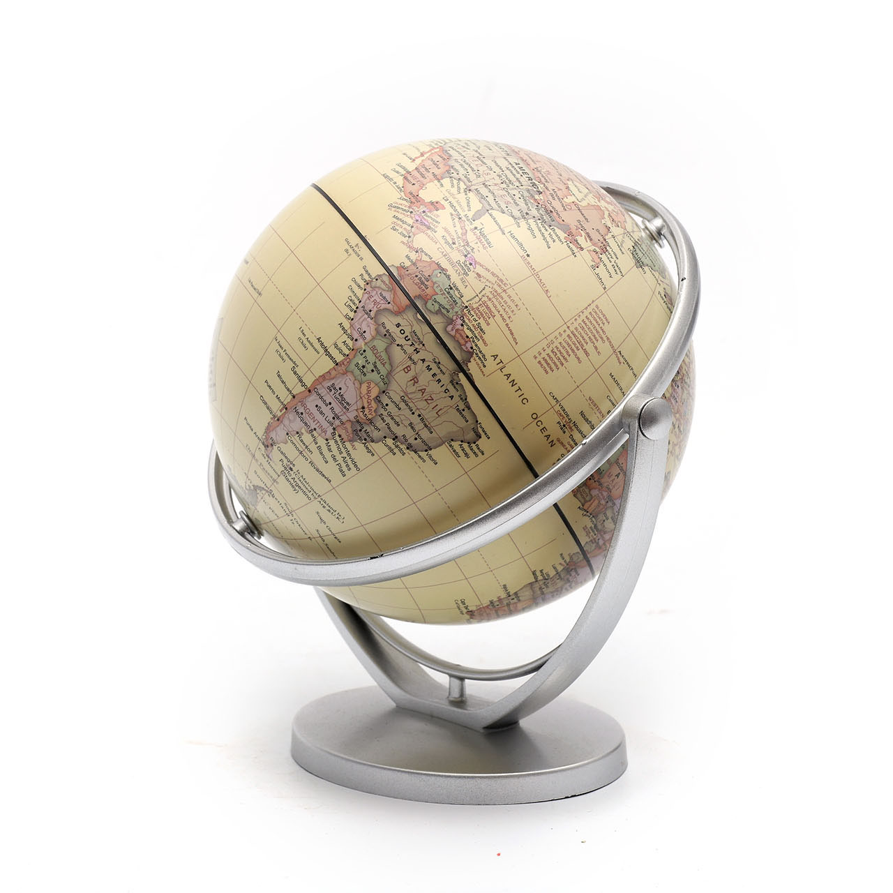 20cm Vintage Globe with Plastic Universal Base