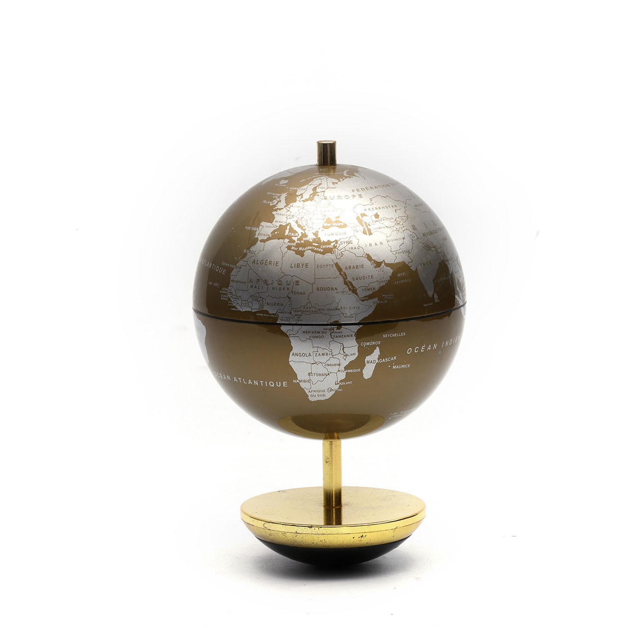 14.2cm Golden Silver French Globe with Metal Base