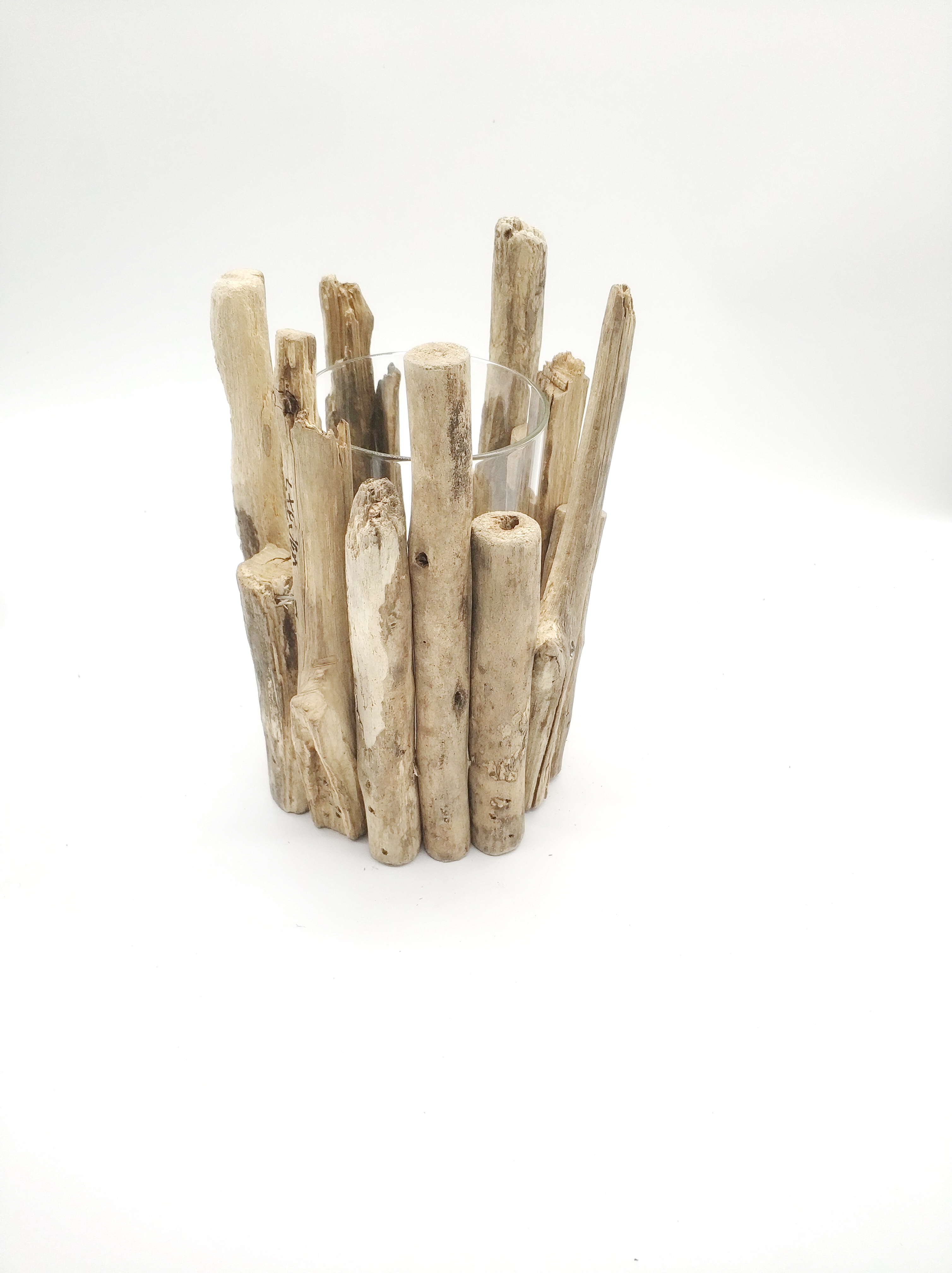 Wooden Pots with Glass Configuration