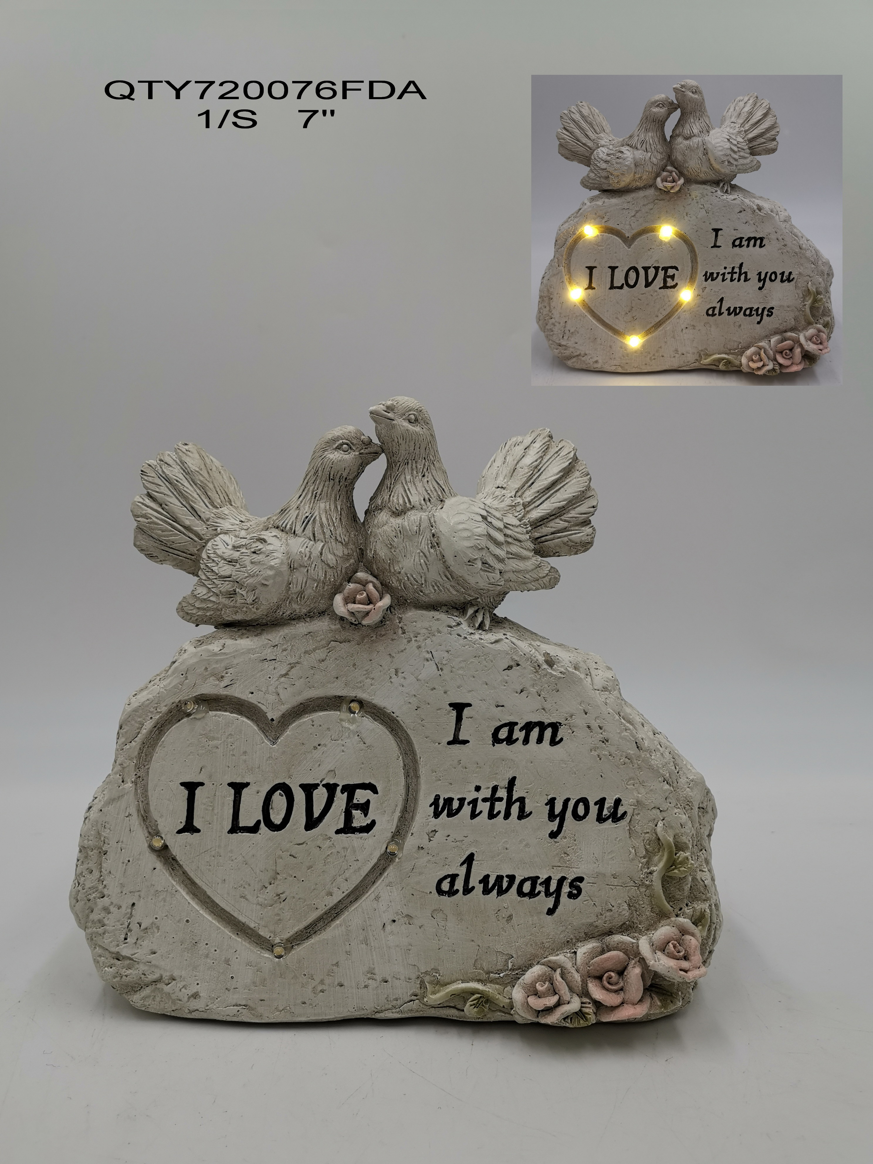 Cemetery Angel Garden Decoration with LED Light