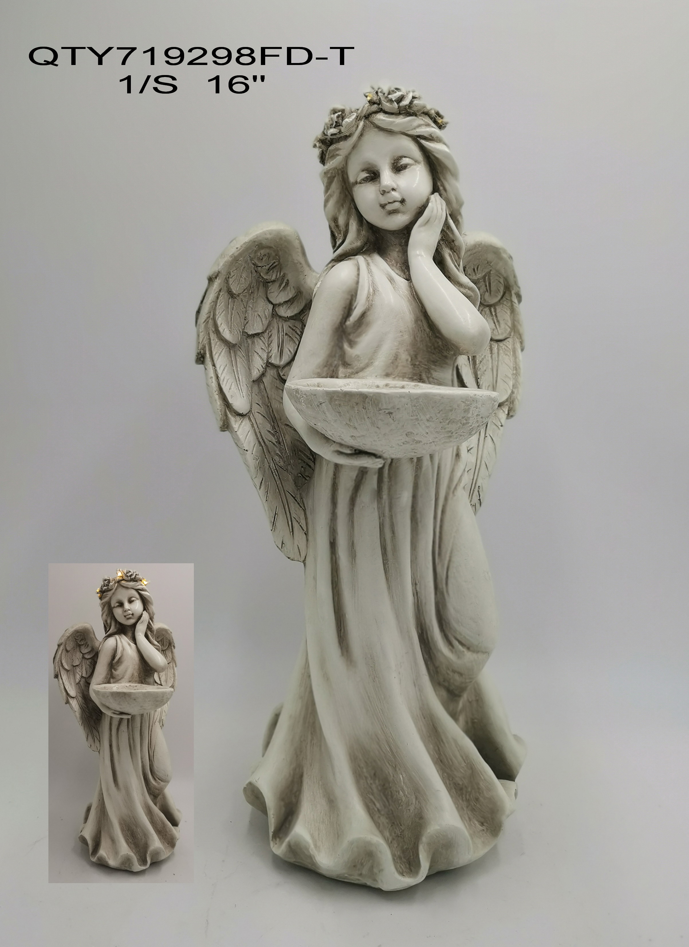Solar Angel Bird Feeder Garden Decoration