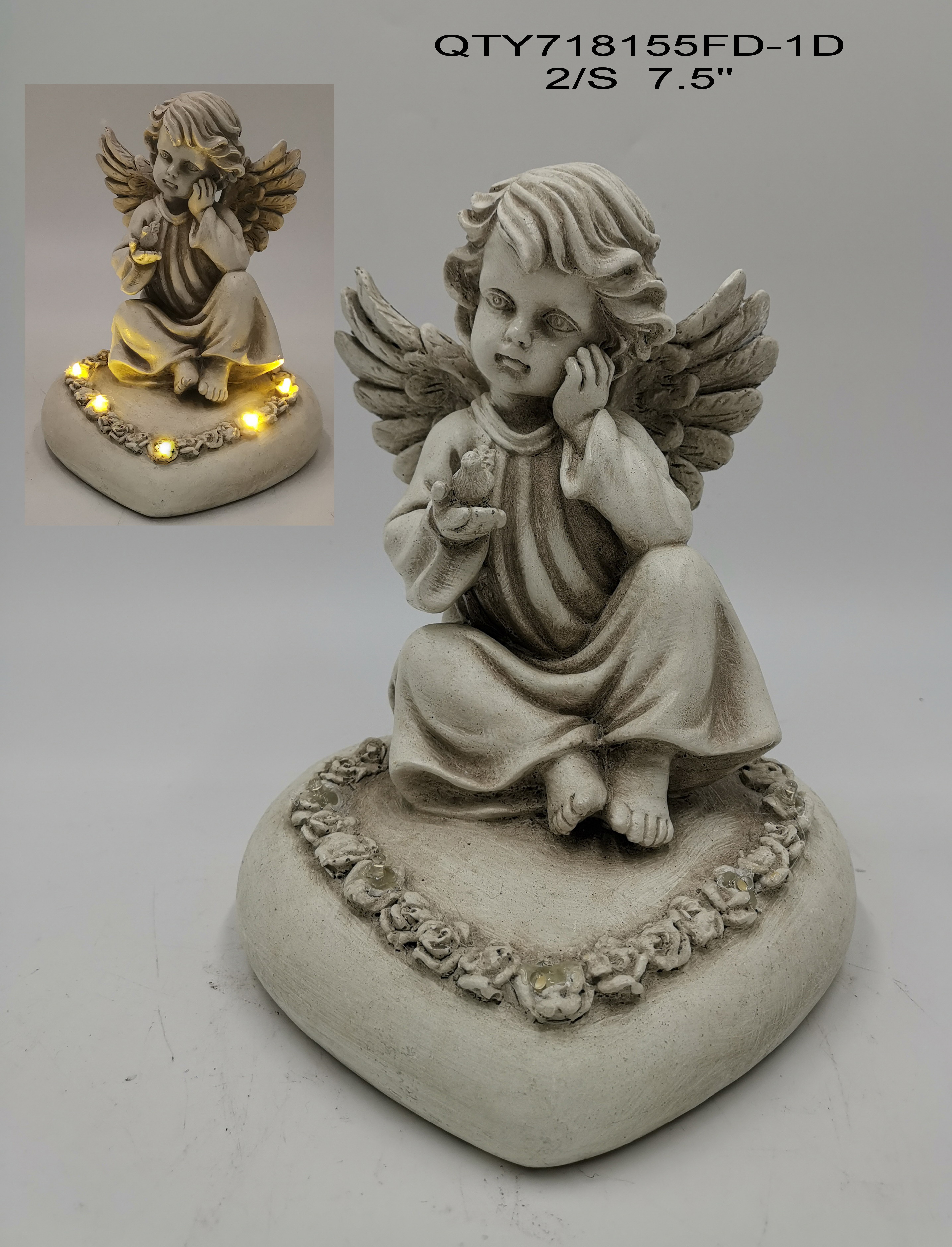 Cemetery Angel Garden Decoration with LED Light
