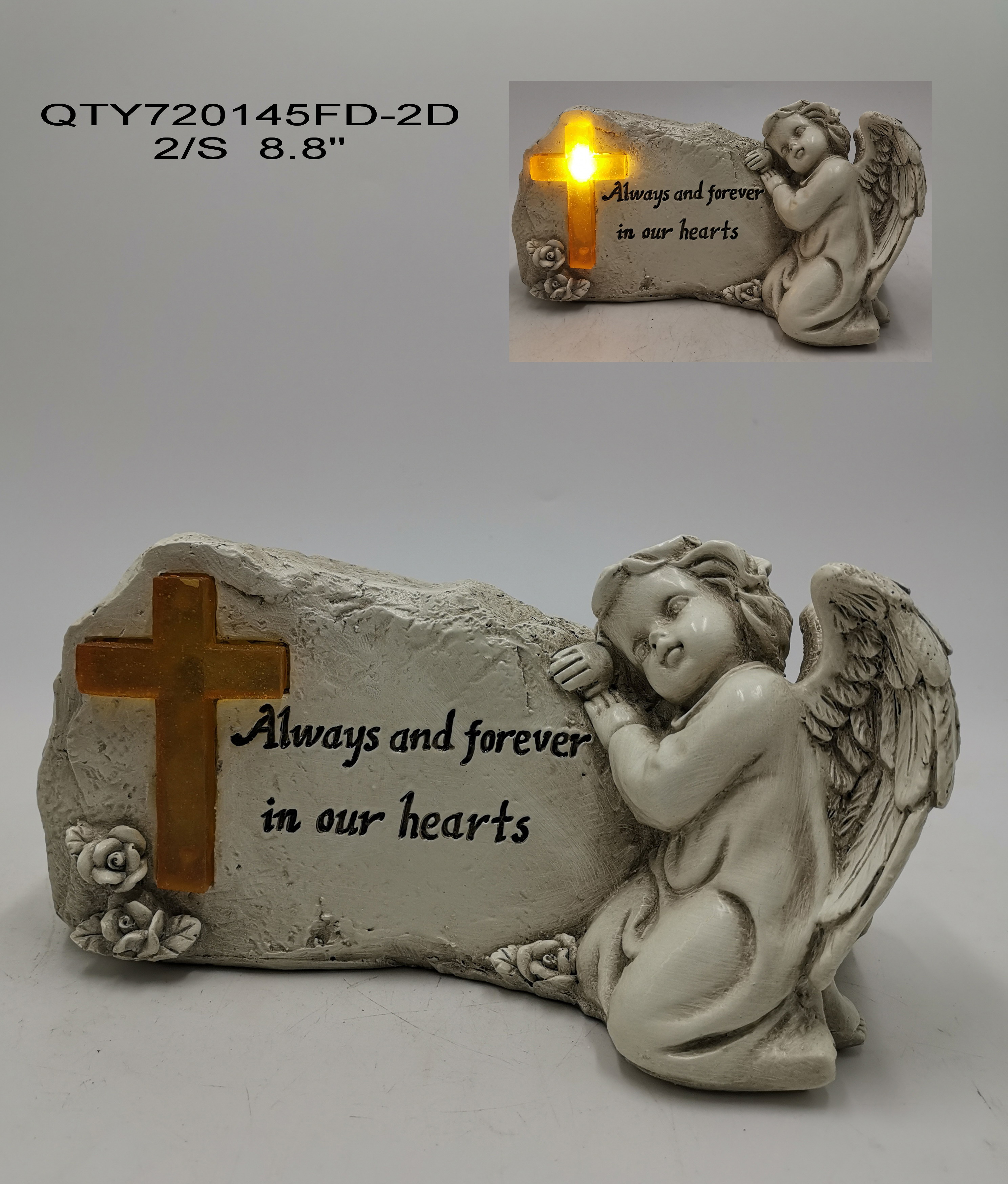 Cemetery Angel Garden Decoration with LED Light