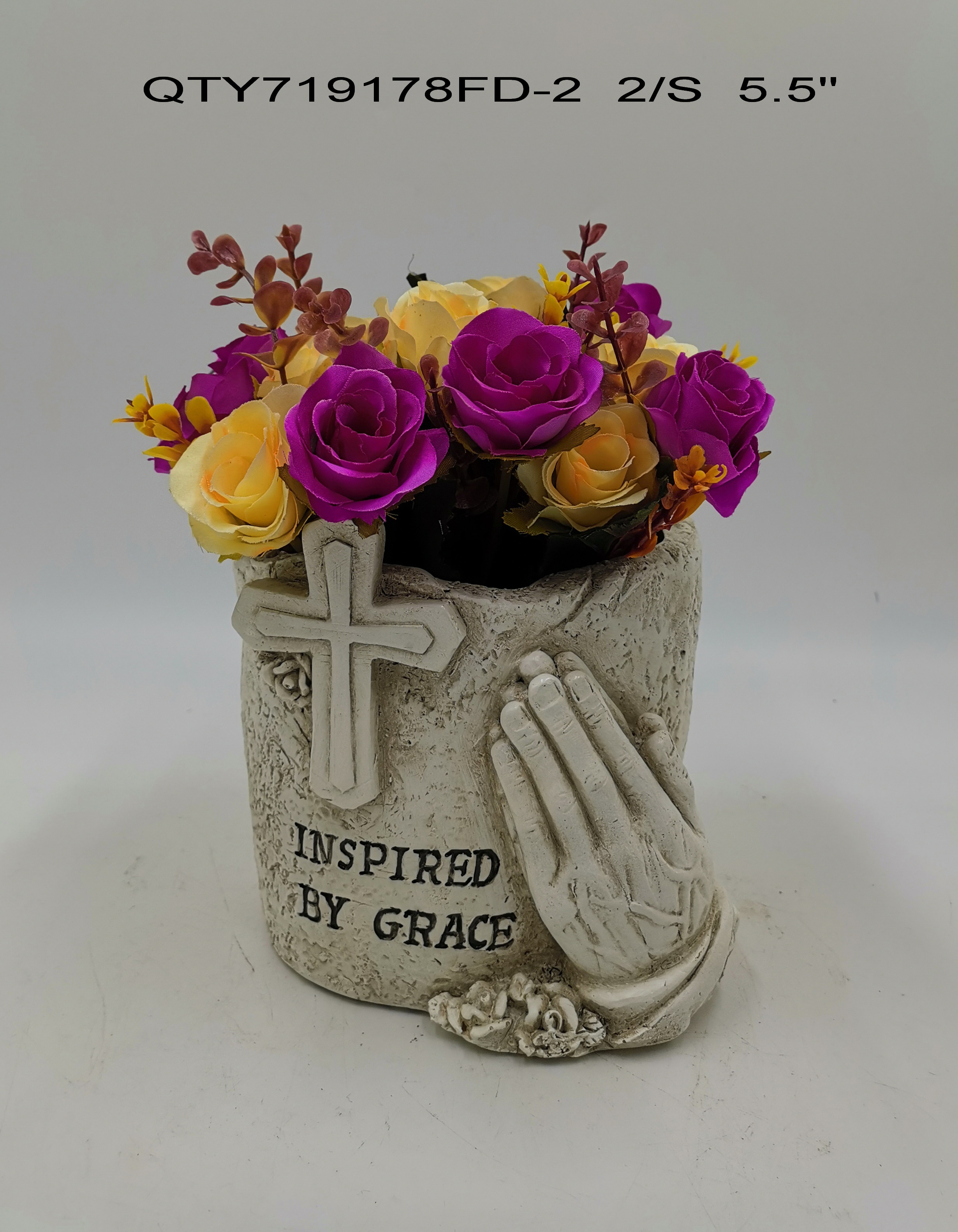 Cemetery Angel Garden Decoration with Flower Pot