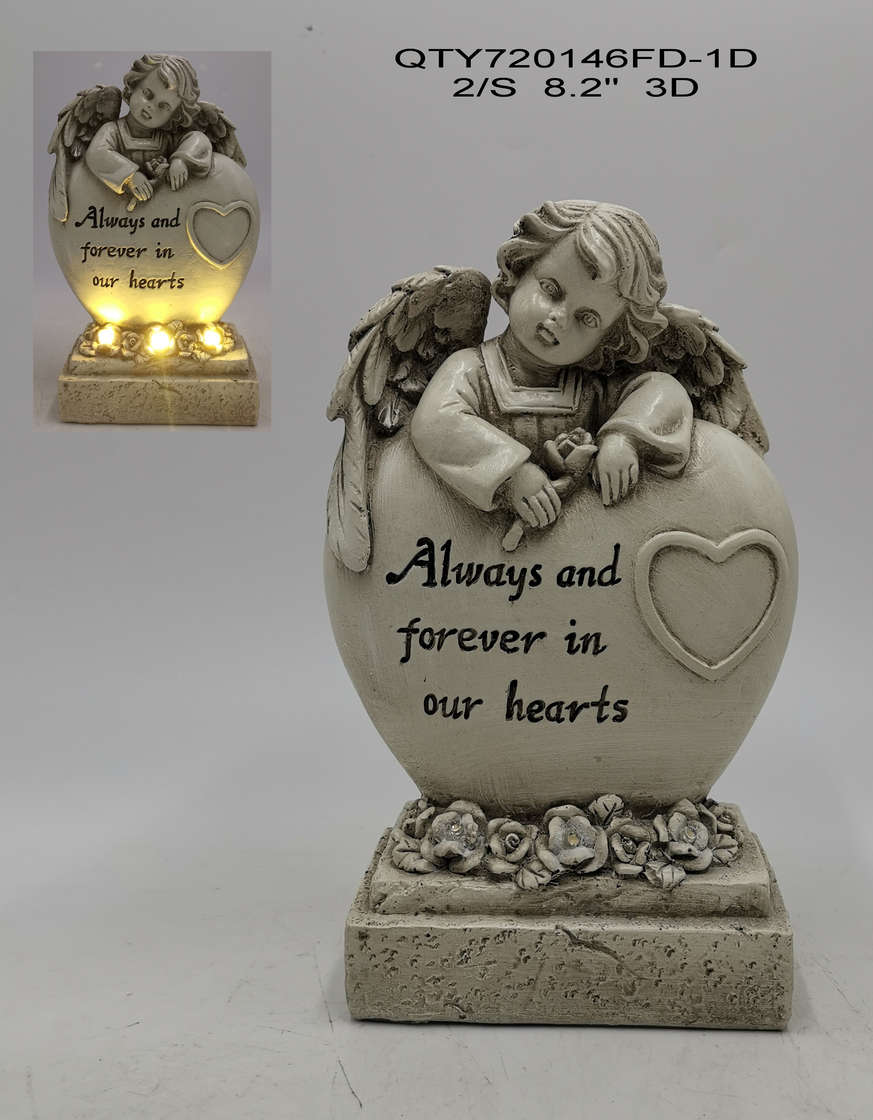 Cemetery Angel Garden Decoration with LED Light