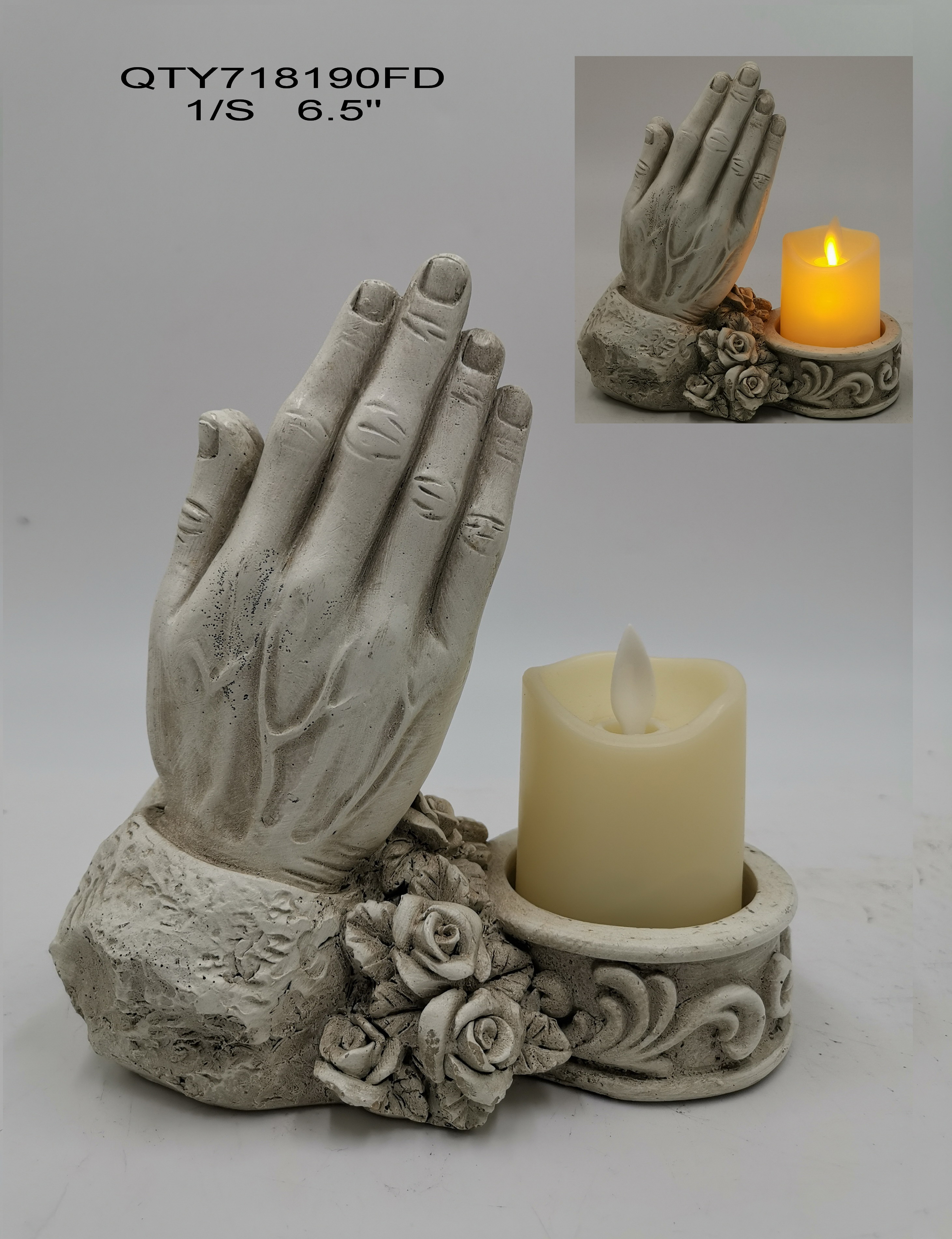Garden Cemetery Angel Decoration with LED Candle