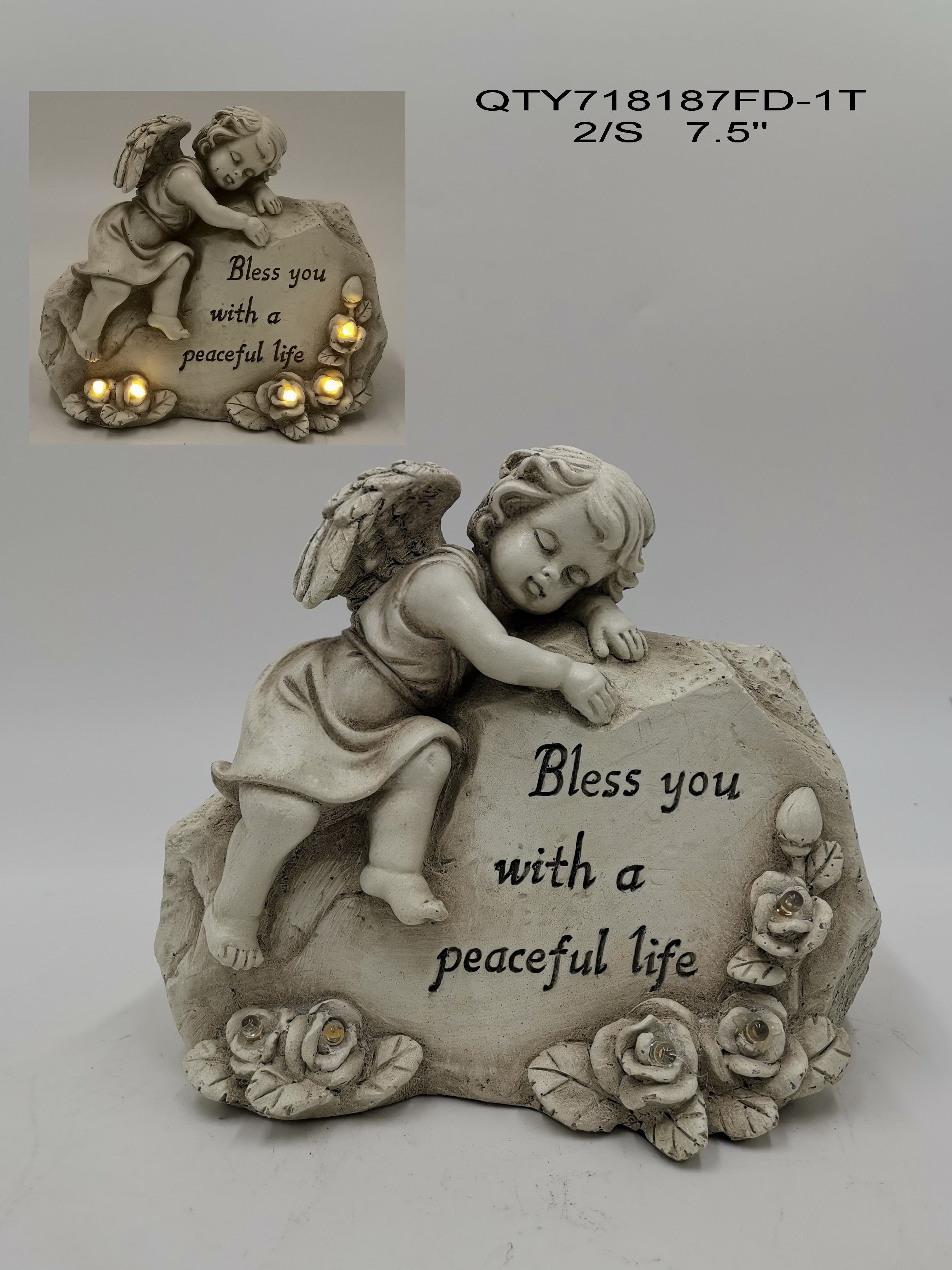 Solar-Powered Cemetery Angel Garden Decoration