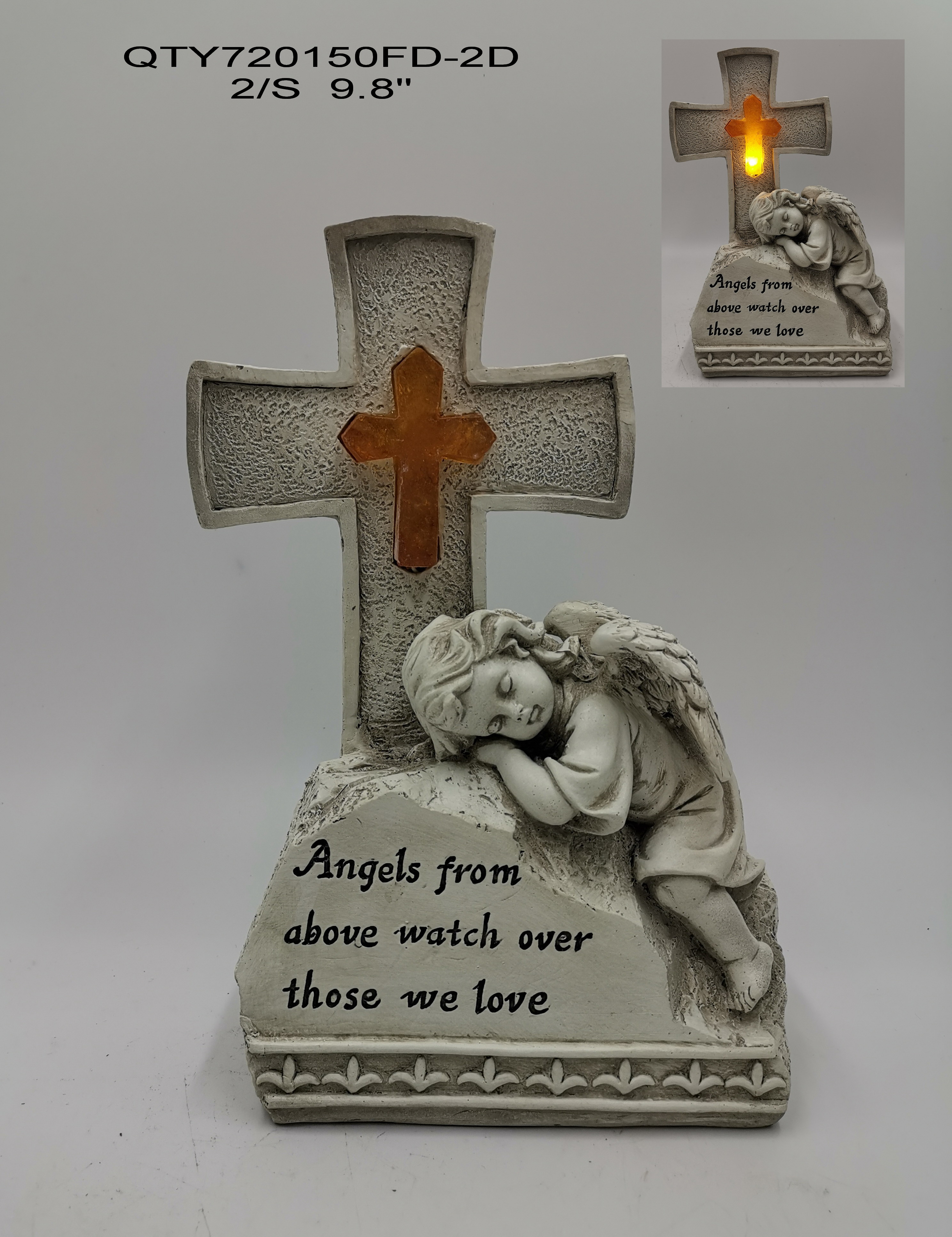 Cemetery Angel Garden Decoration with LED Light