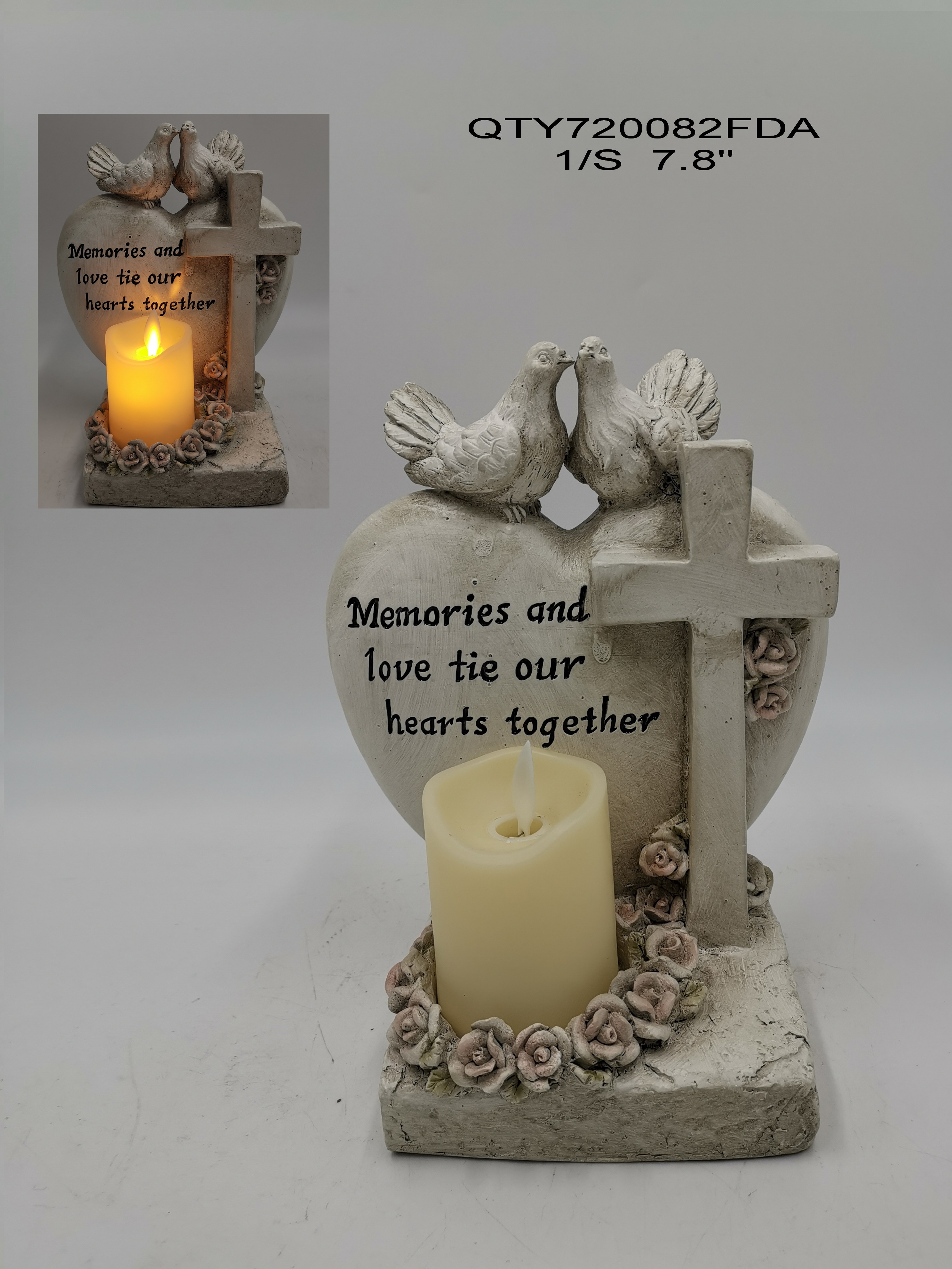 Garden Cemetery Angel Decoration with LED Candle