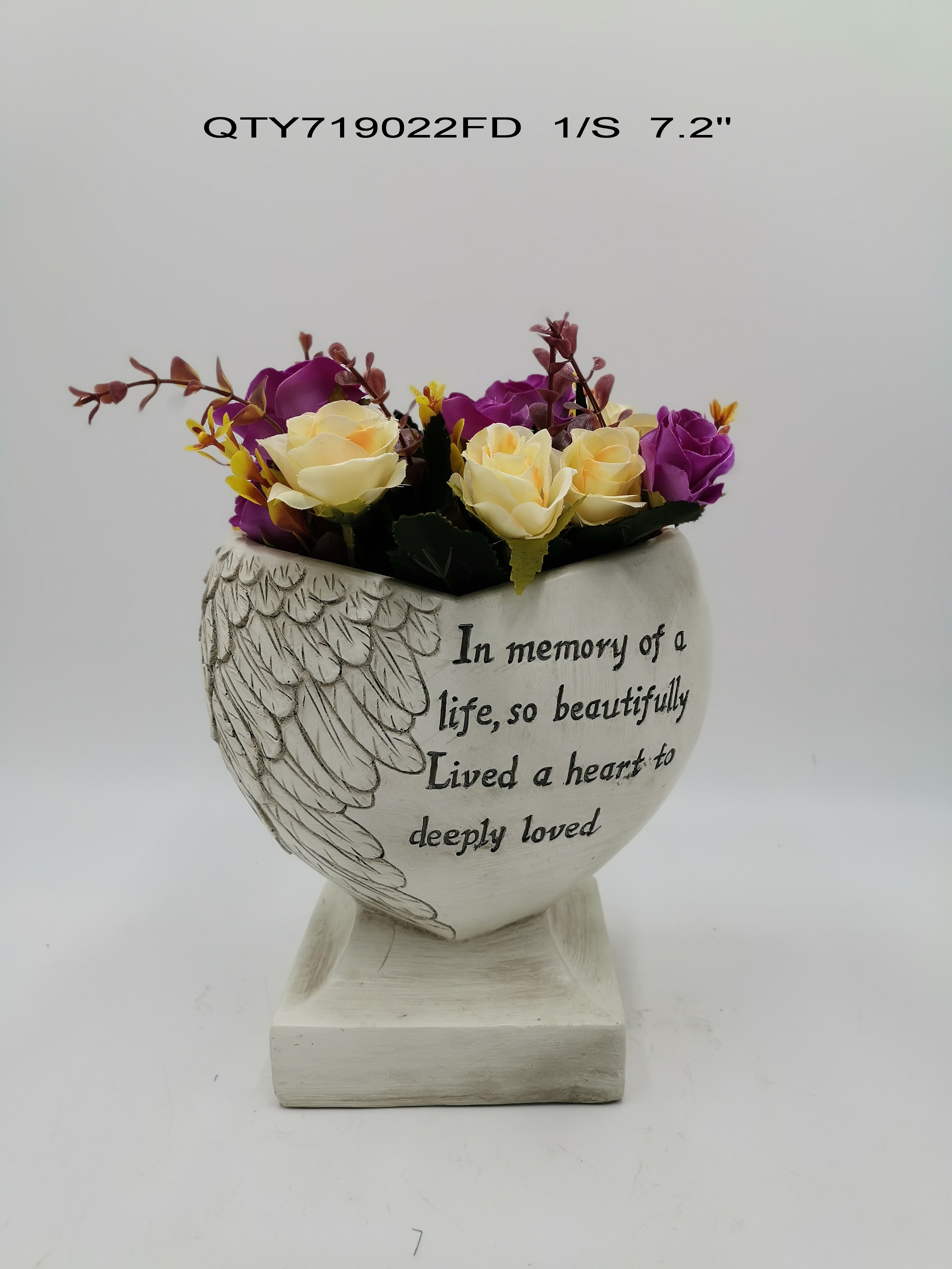 Cemetery Angel Garden Decoration with Flower Pot