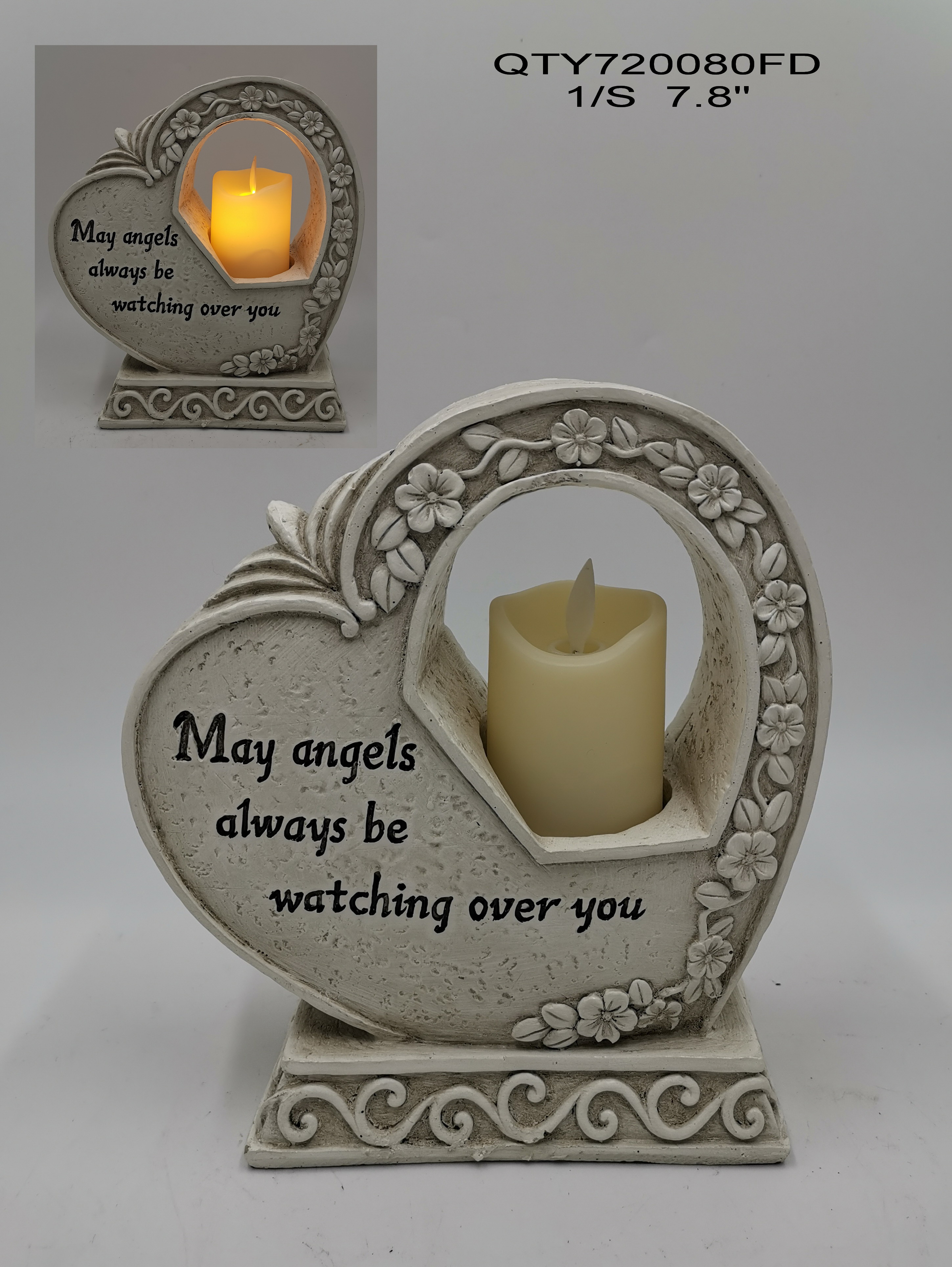 Garden Cemetery Angel Decoration with LED Candle