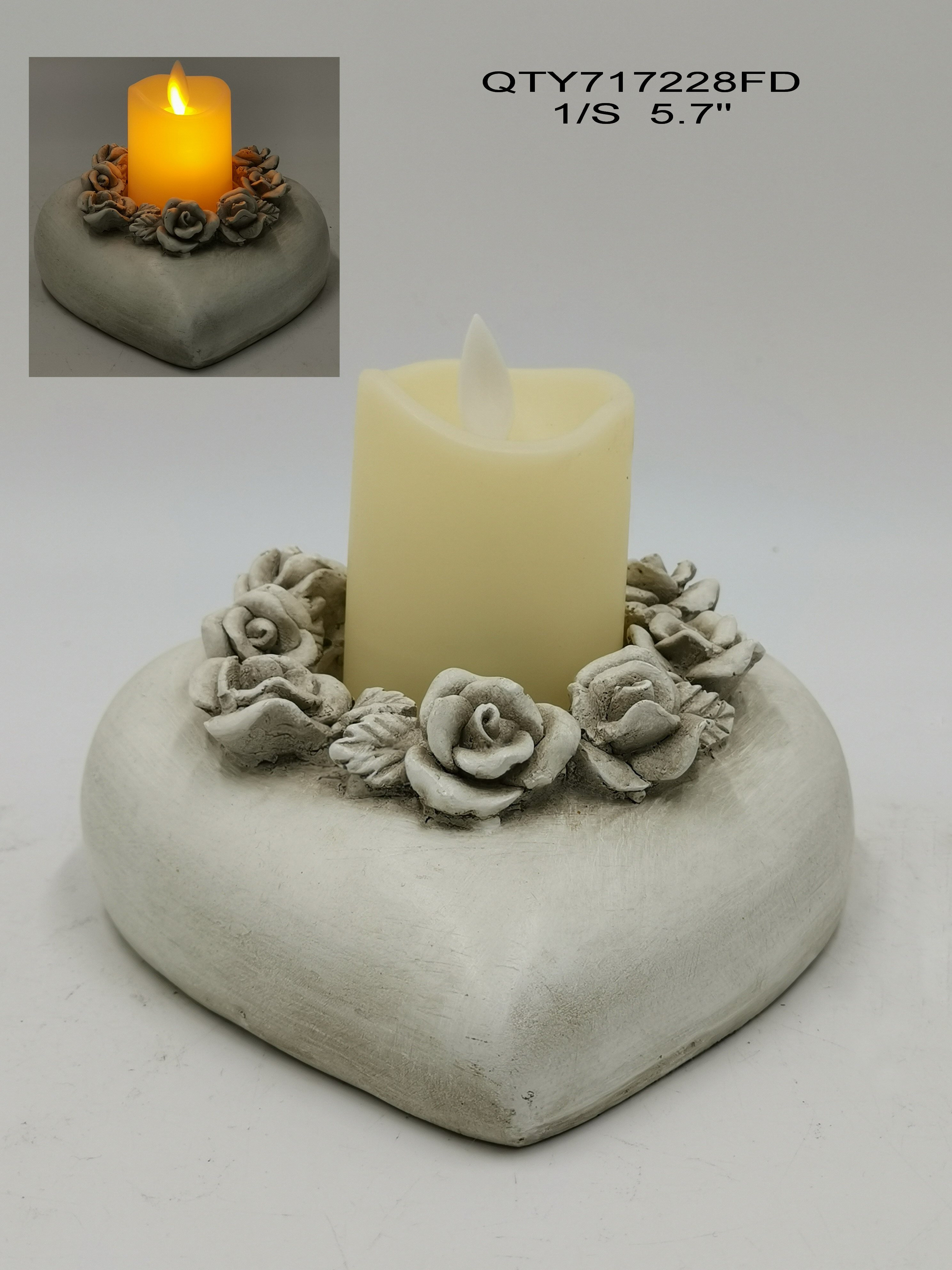 Cemetery Angel Garden Decoration with LED Candle