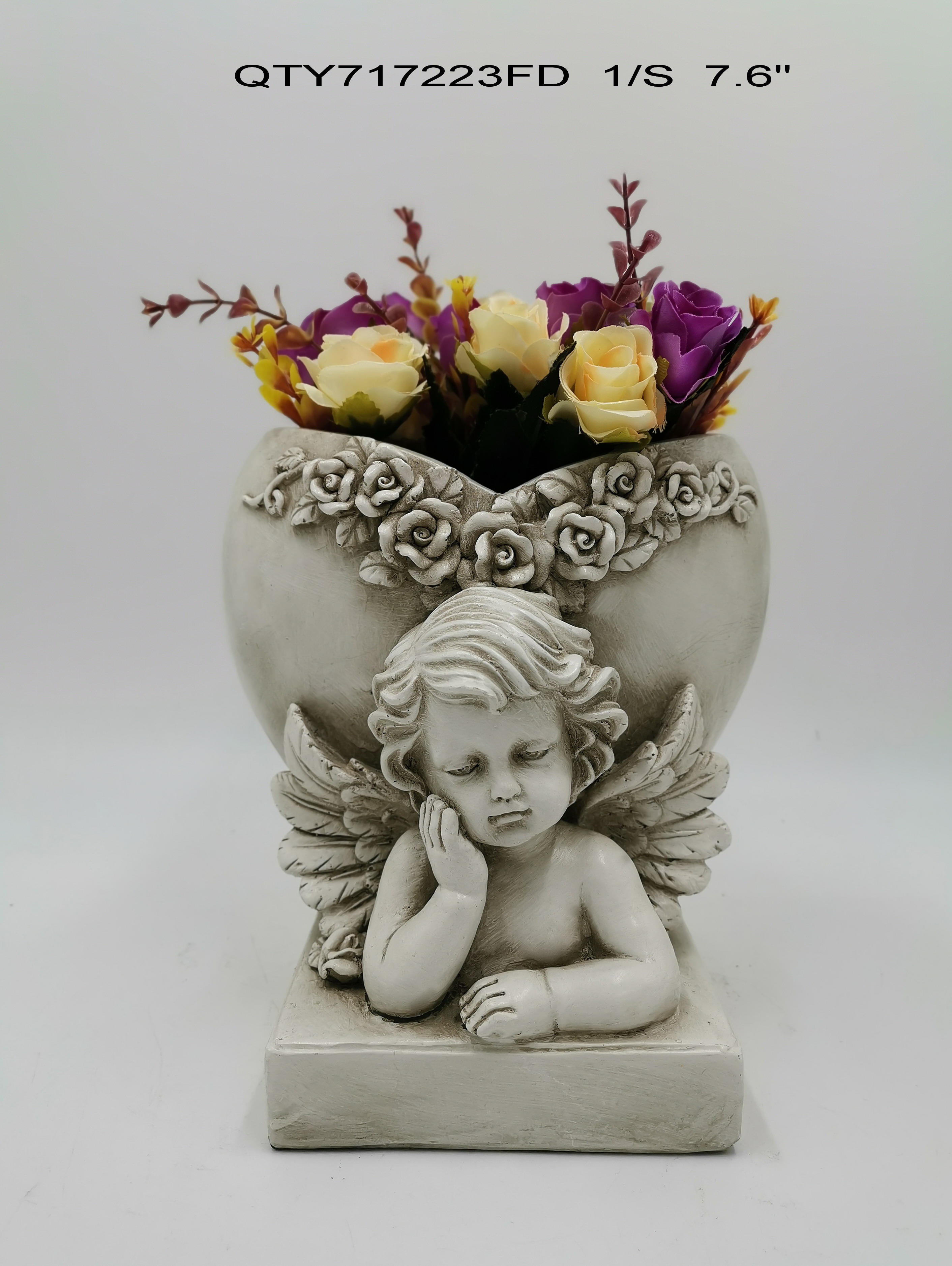 Cemetery Angel Garden Decoration with Flower Pot