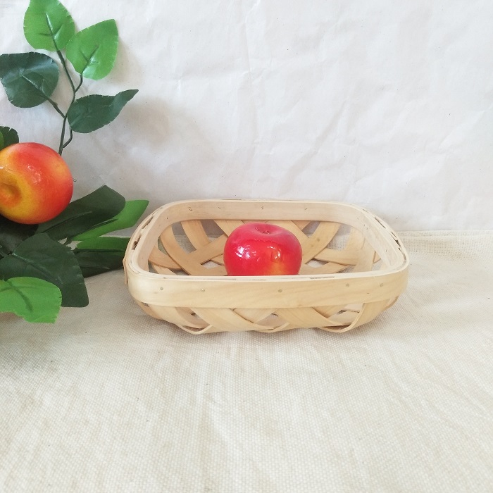 Handcraft Wooden Chip Bread Basket