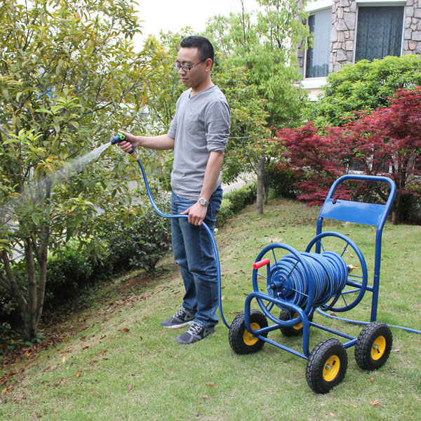Garden Water Hose Reel Cart Stand 100M