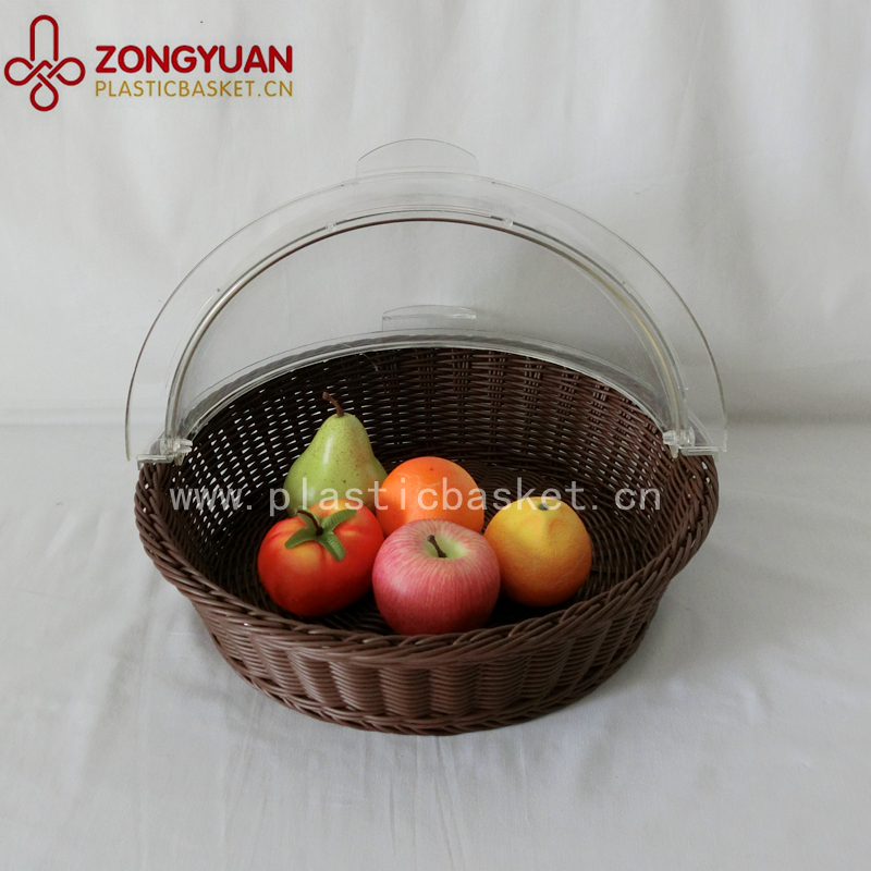 Plastic Food Storage Basket with Iron Frame