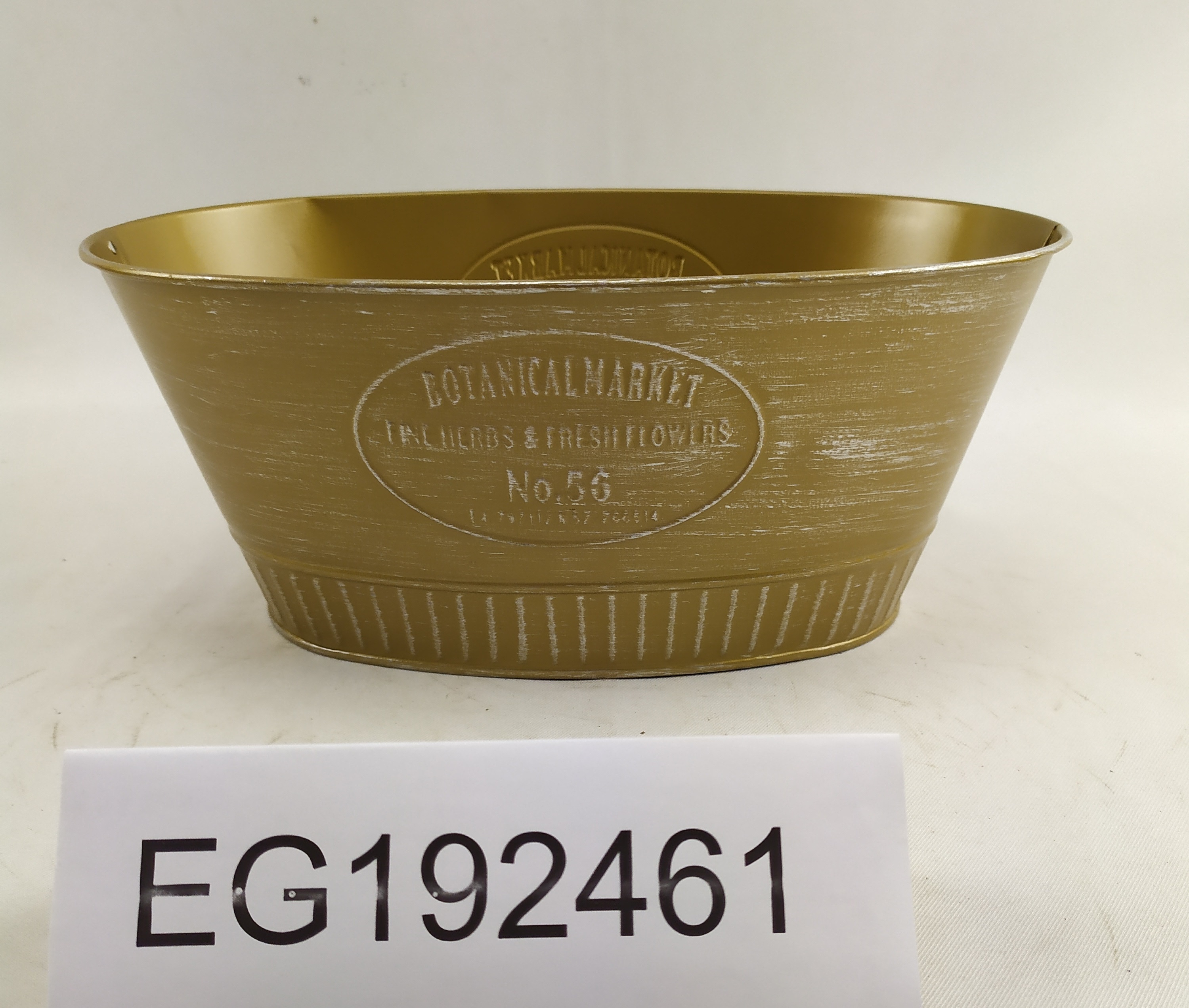 Antique Style Galvanized Metal Round Flower Pots
