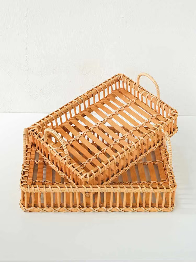 Rattan Storage Basket Set of 2