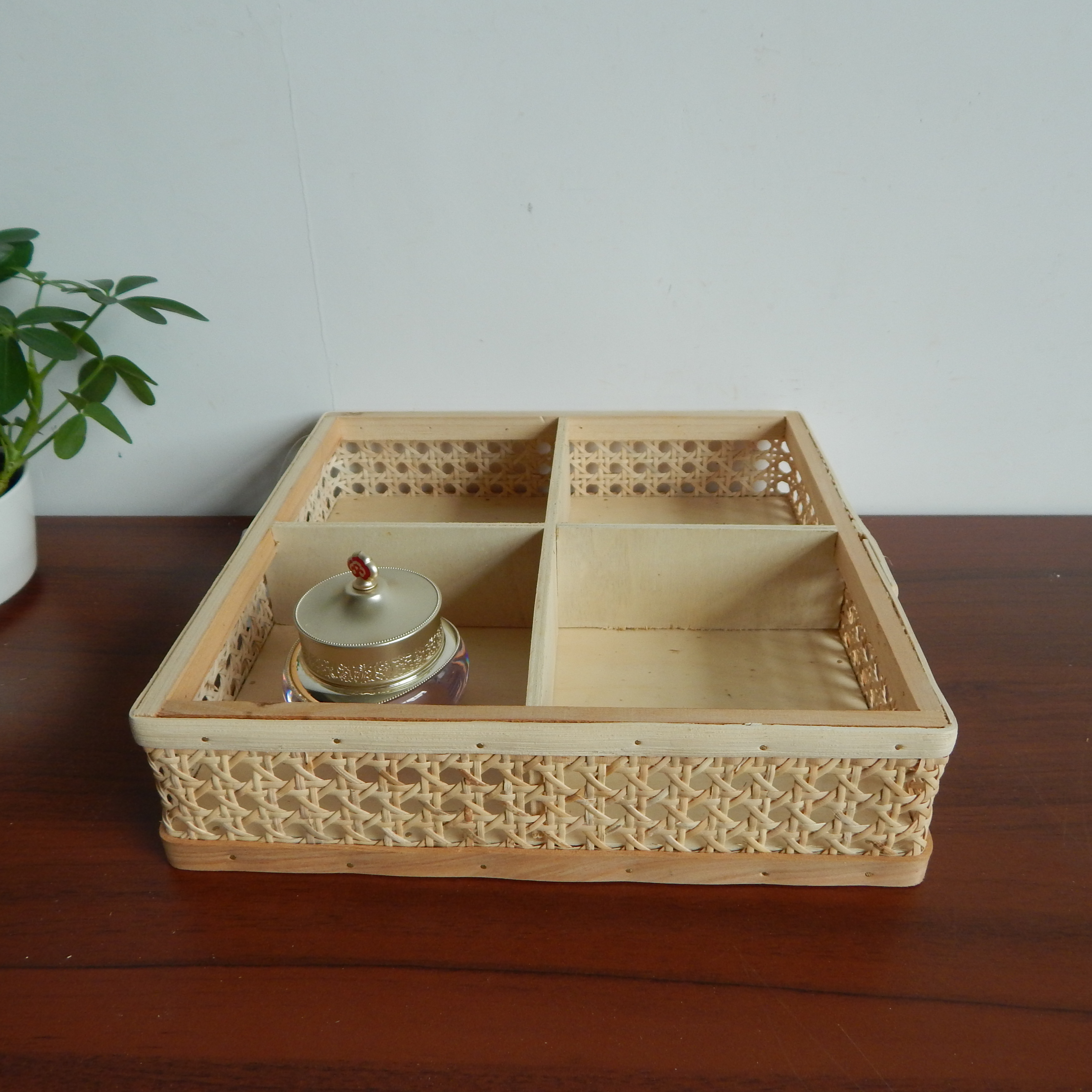 Multi-Purpose Square Rattan Storage Basket