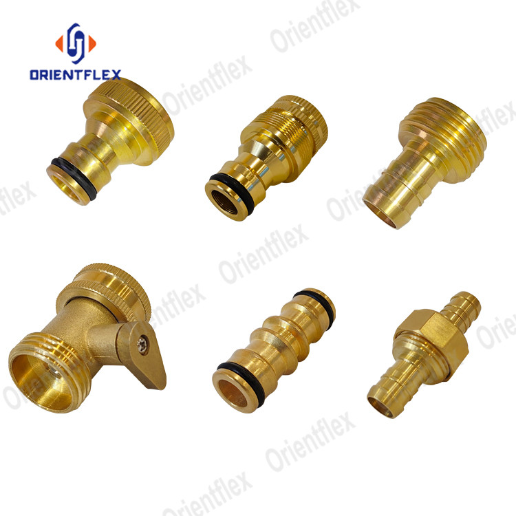 Brass Plastic Garden Hose Connectors Quick-Connect Kit