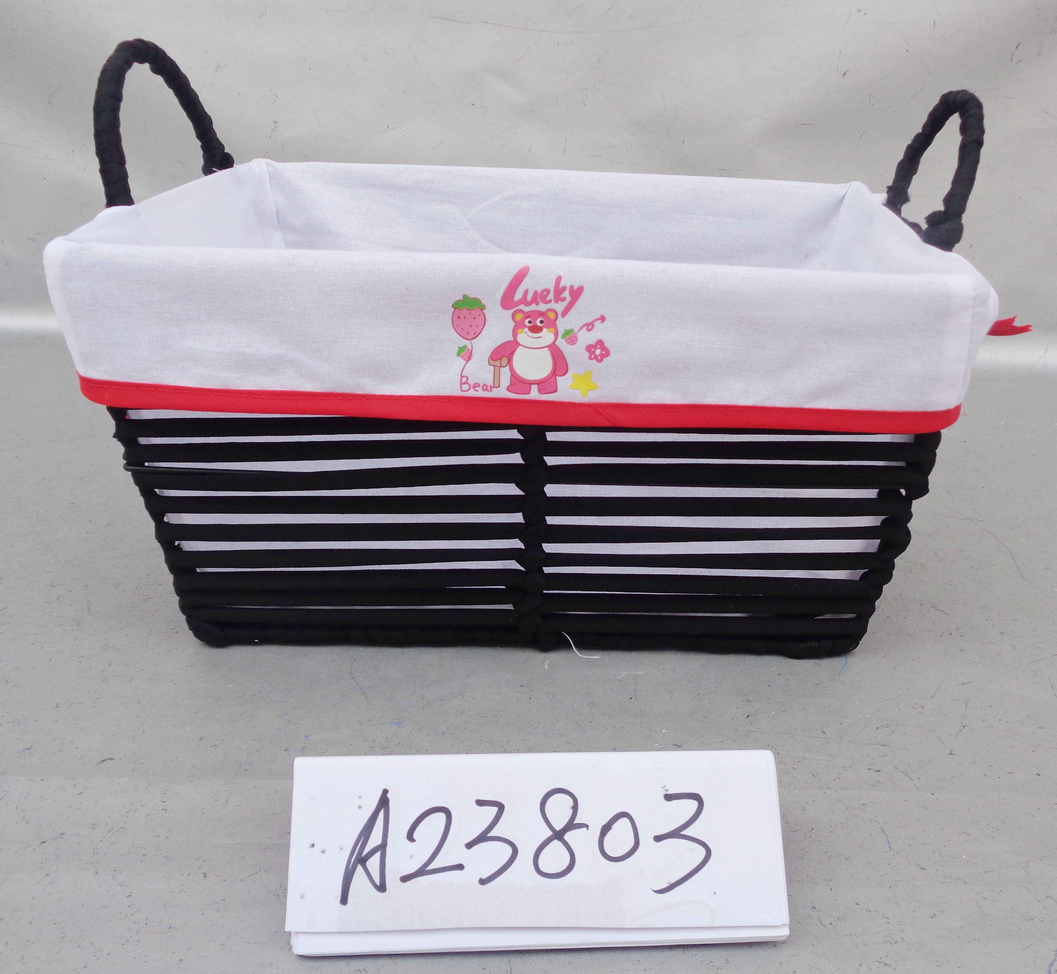 Iron Frame Cotton Rope Woven Basket