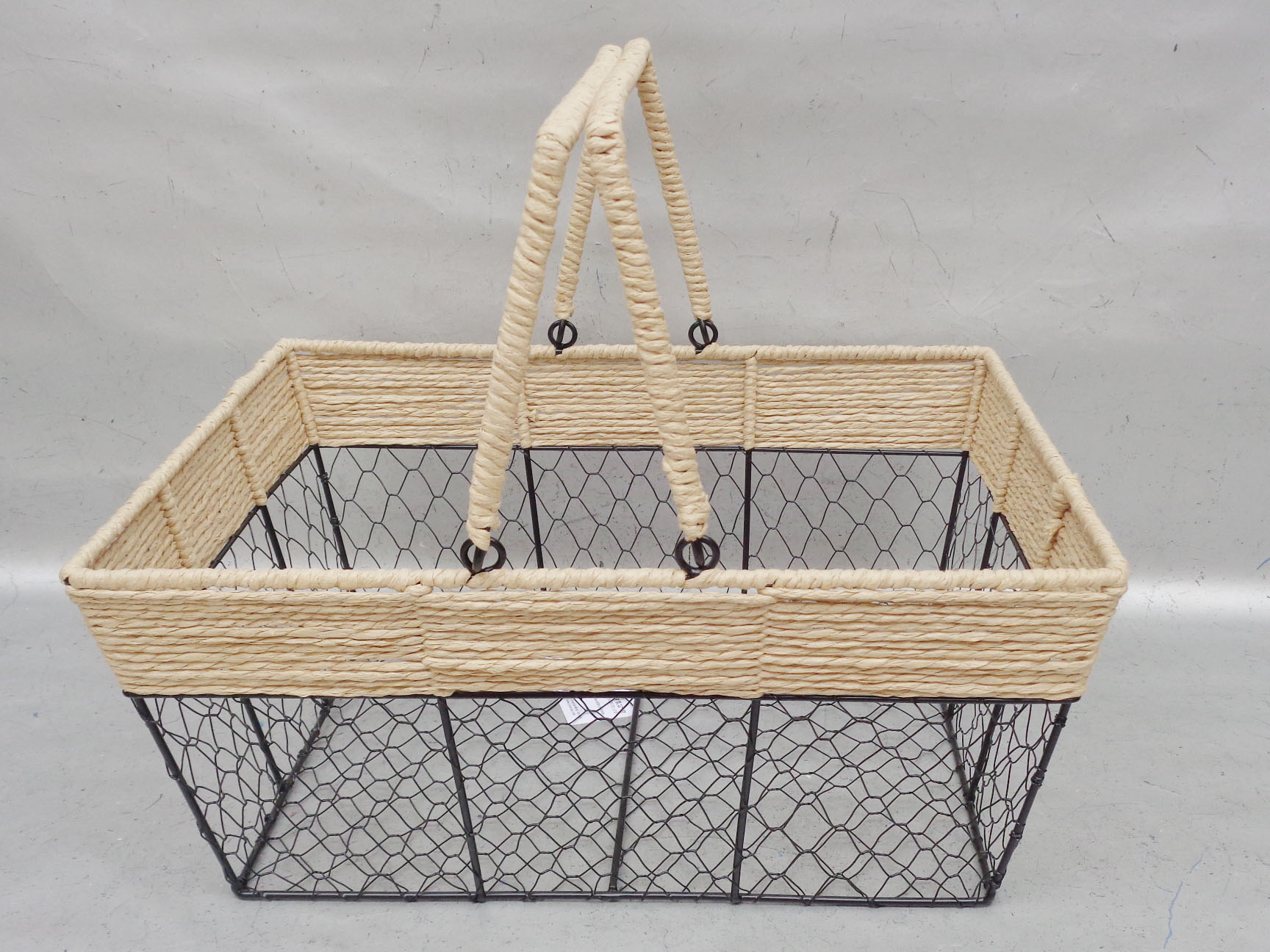 Iron Wire Basket with Handles