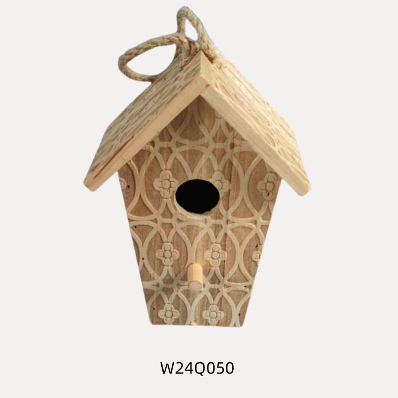 Handmade Outdoor Wood Birdhouse with Hook