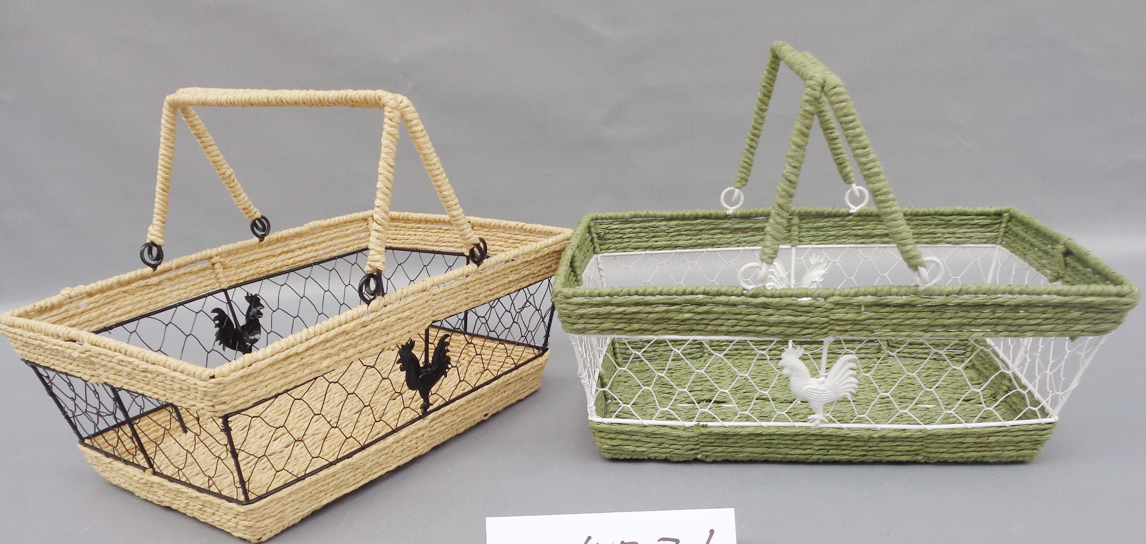 Iron Wire Basket with Handles