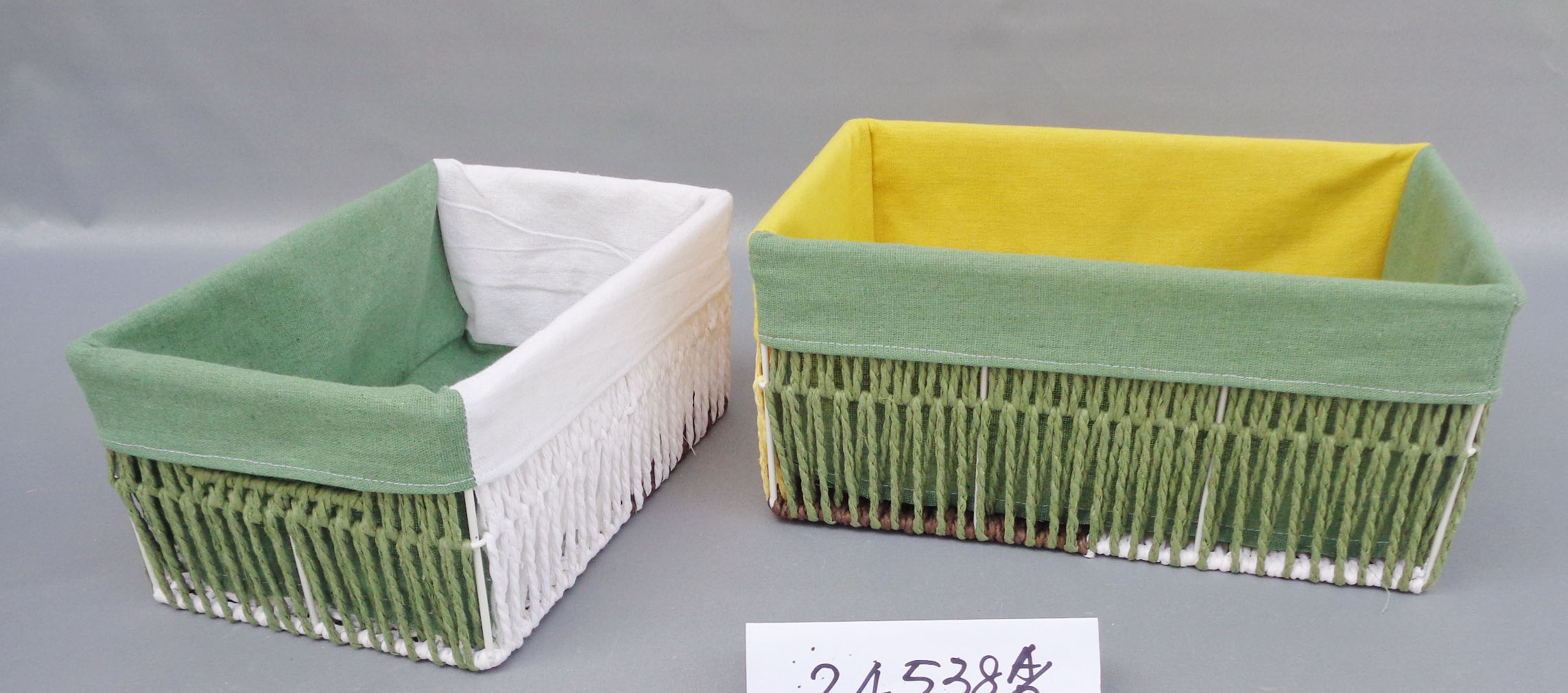 Paper Rope Storage Basket Set of 2