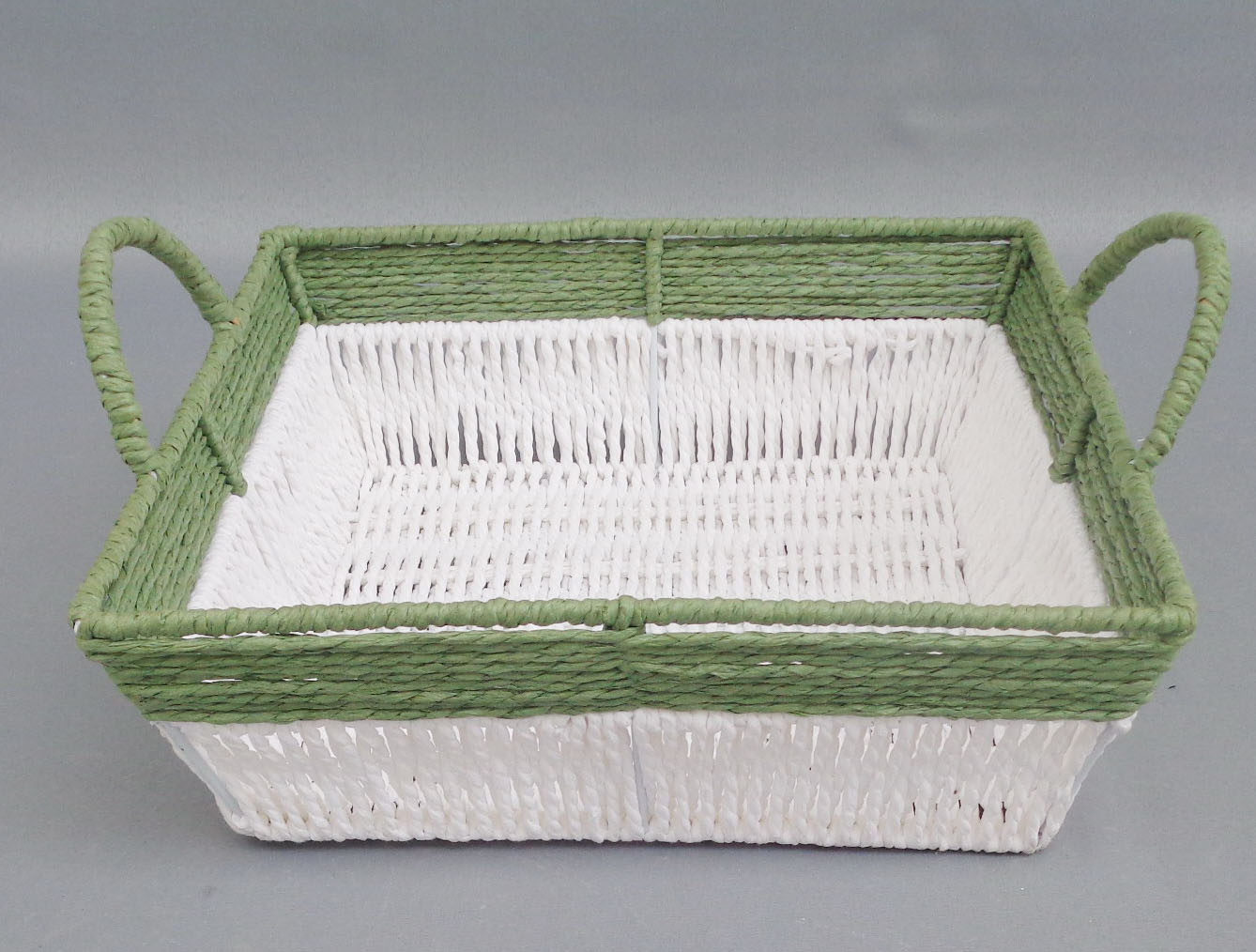 Iron Frame Paper Rope Storage Basket